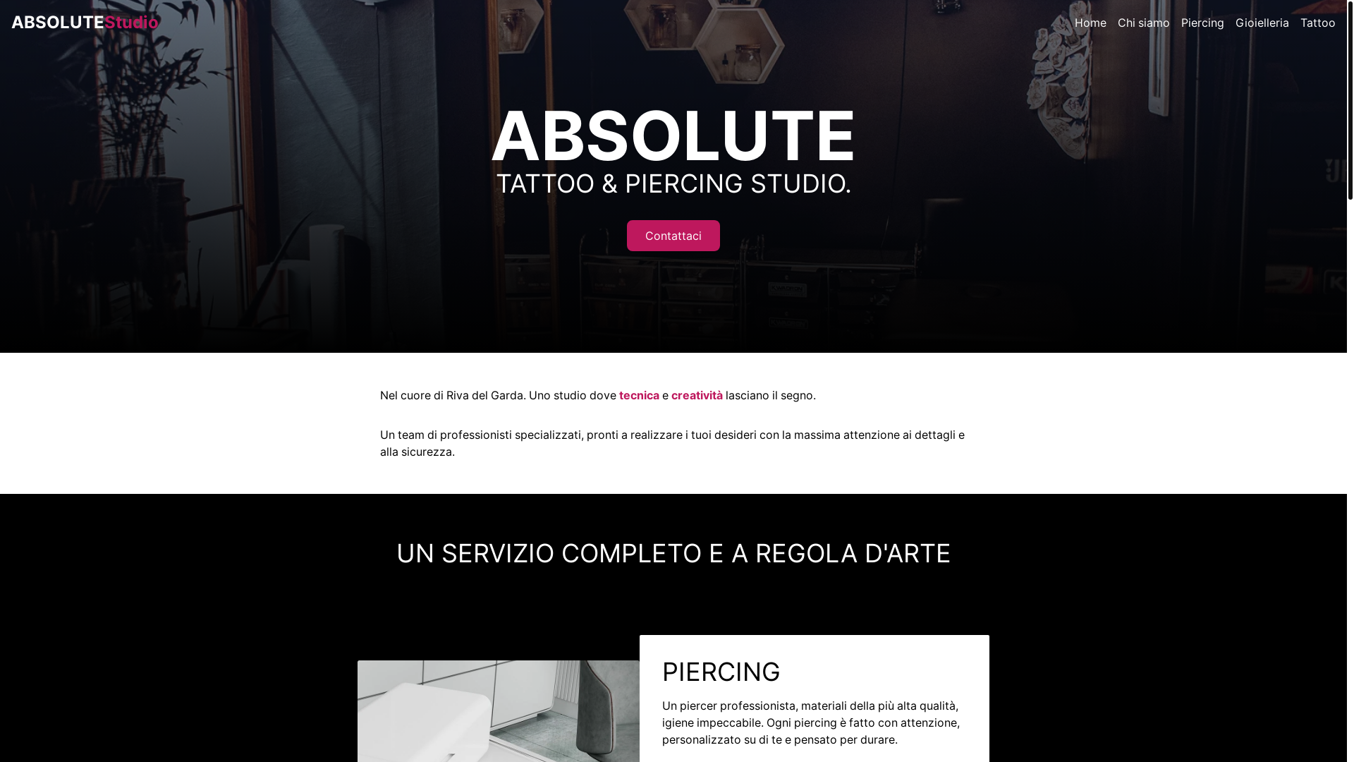 website screenshot of https://absolutepiercingtattoo.it/