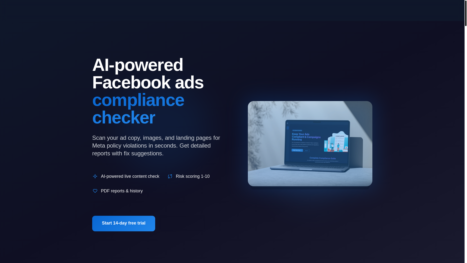 website screenshot of https://adscompliance-checker.pages.dev/
