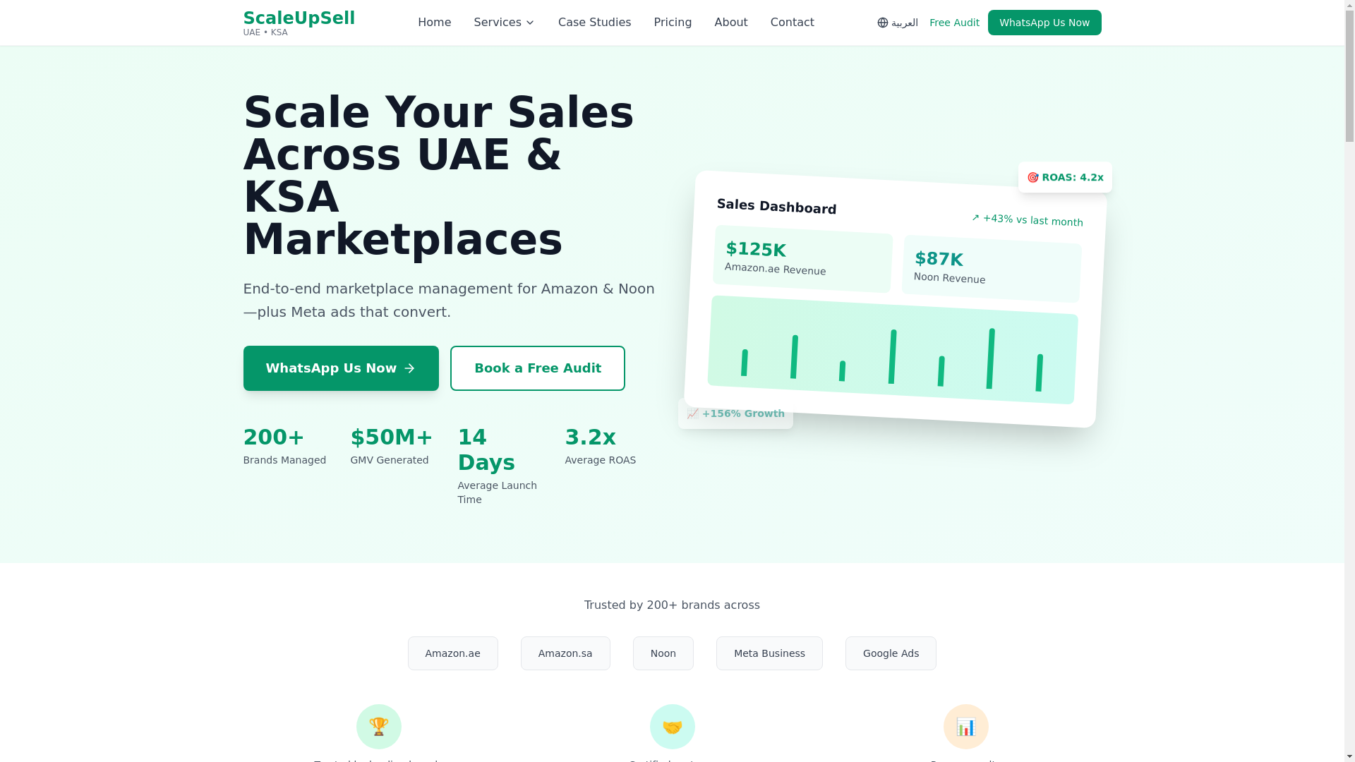website screenshot of https://scaleupsell.com/