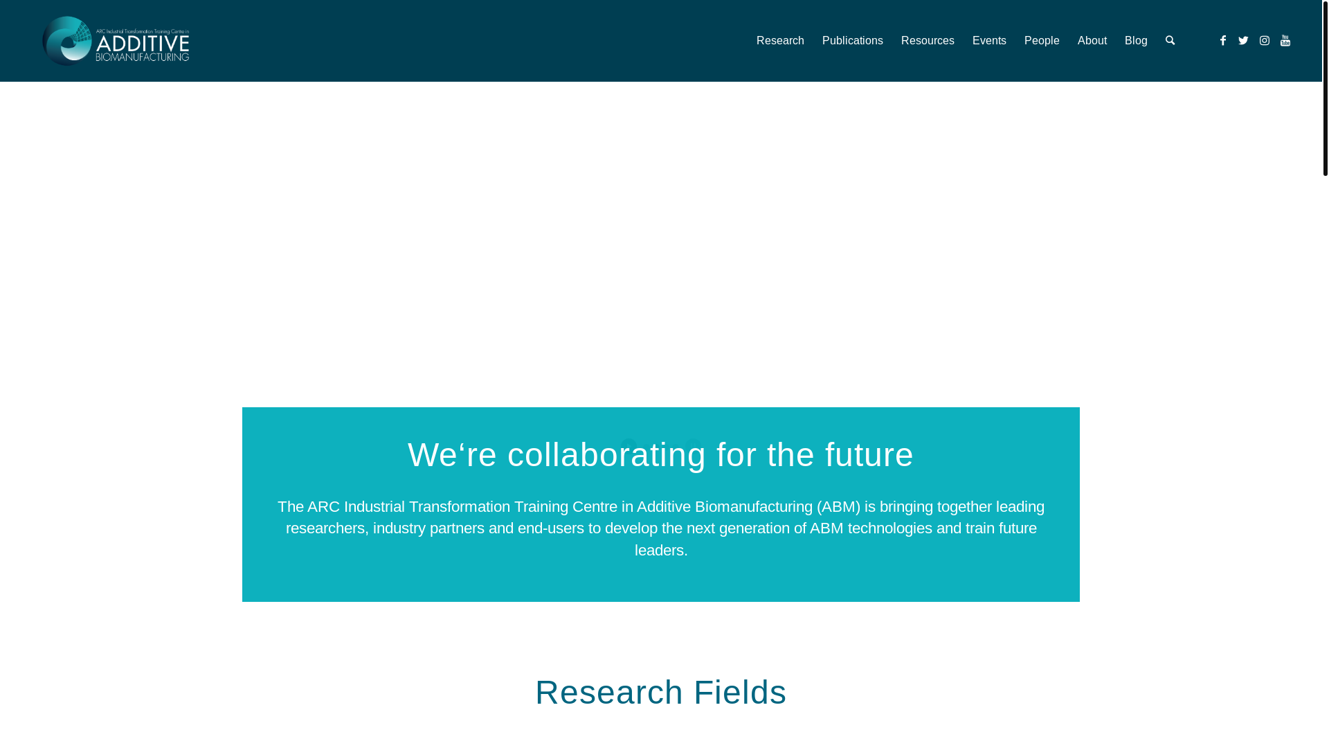 website screenshot of https://additivebiomanufacturing.org/