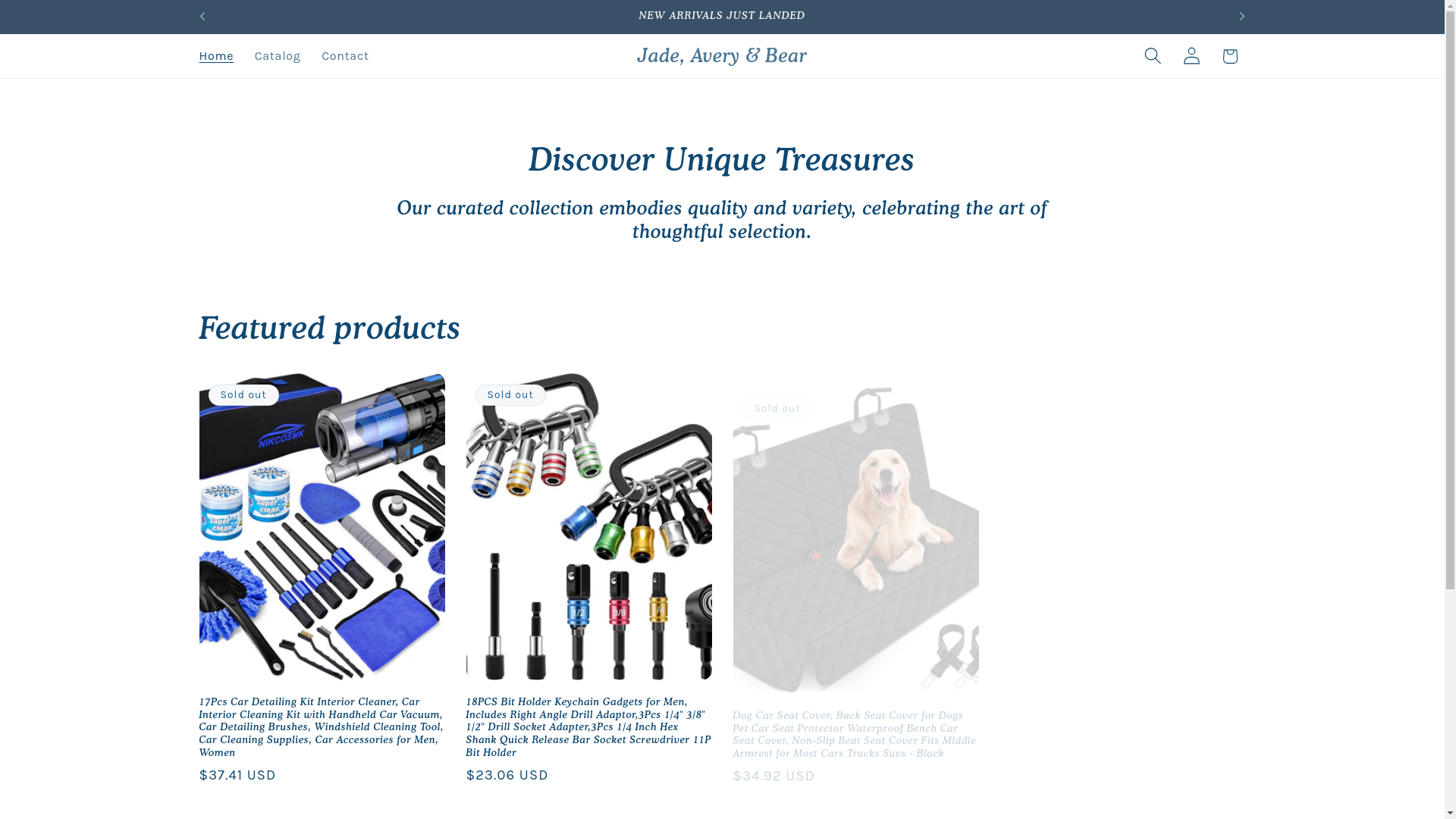 website screenshot of https://jadeaverybear.com/