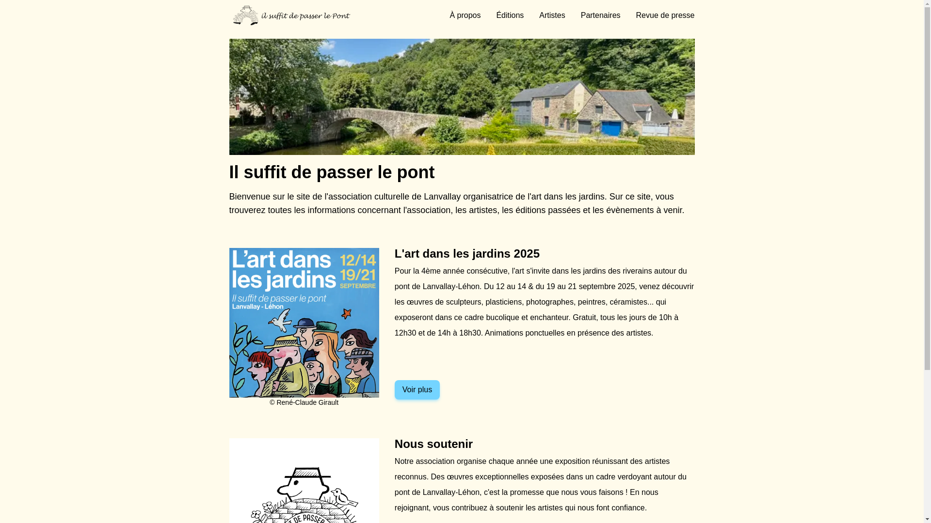 website screenshot of https://ilsuffitdepasserlepont.fr/