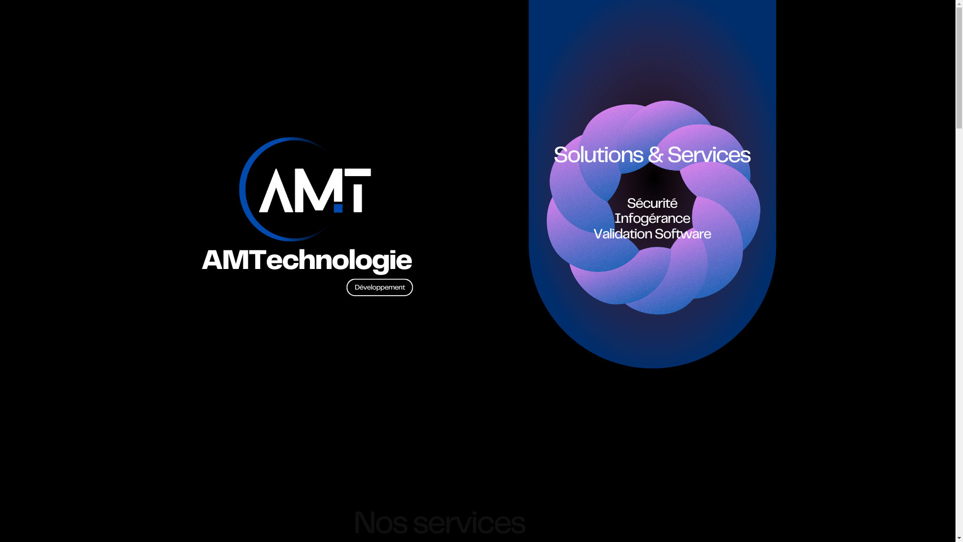 website screenshot of https://amtechnologie.com/
