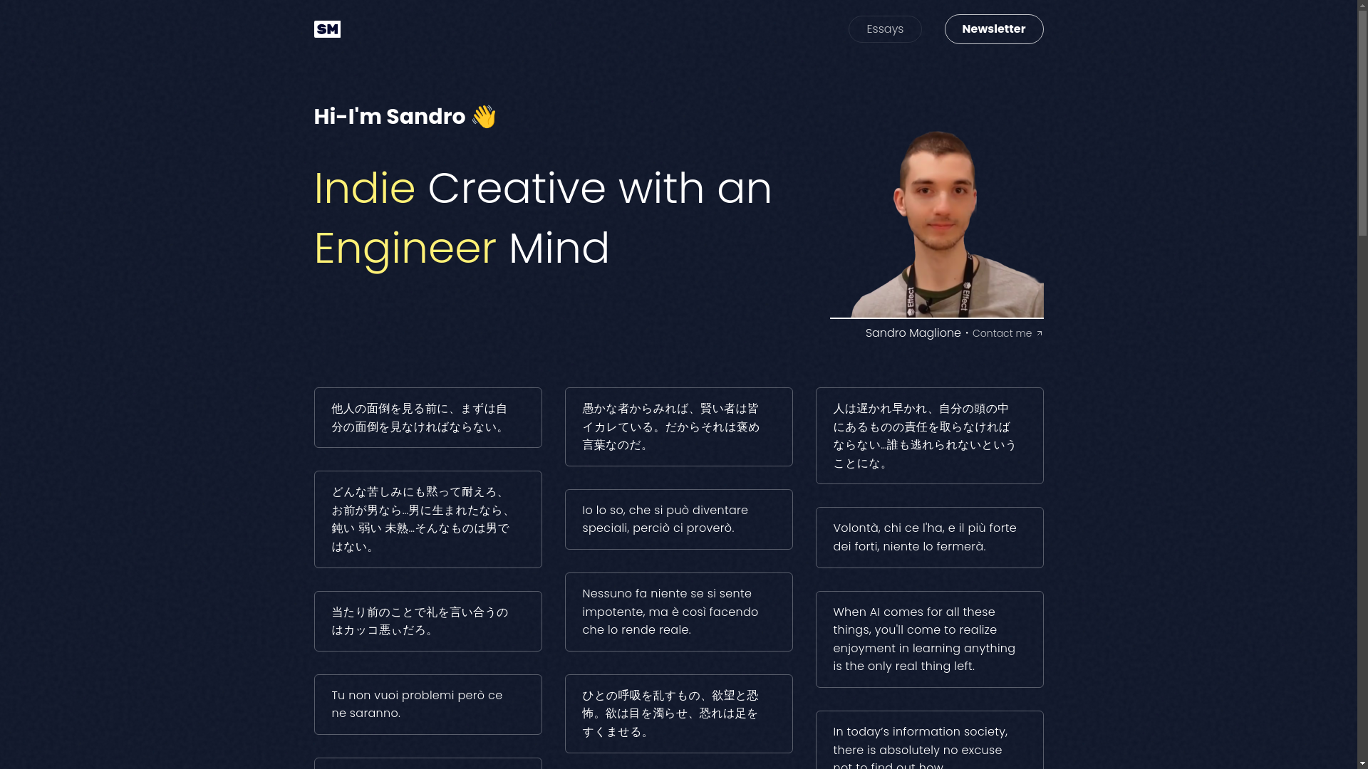 website screenshot of https://sandromaglione-com.pages.dev/