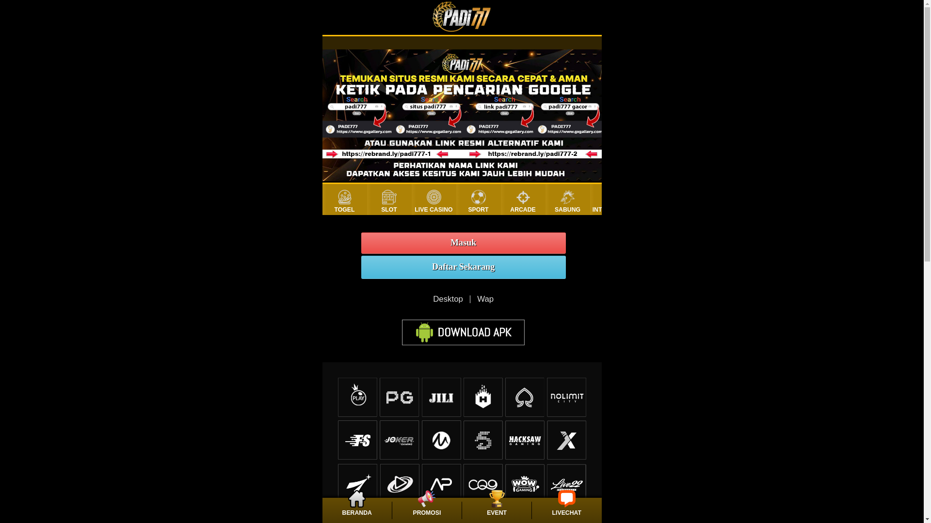 website screenshot of https://padi777amp.pages.dev/