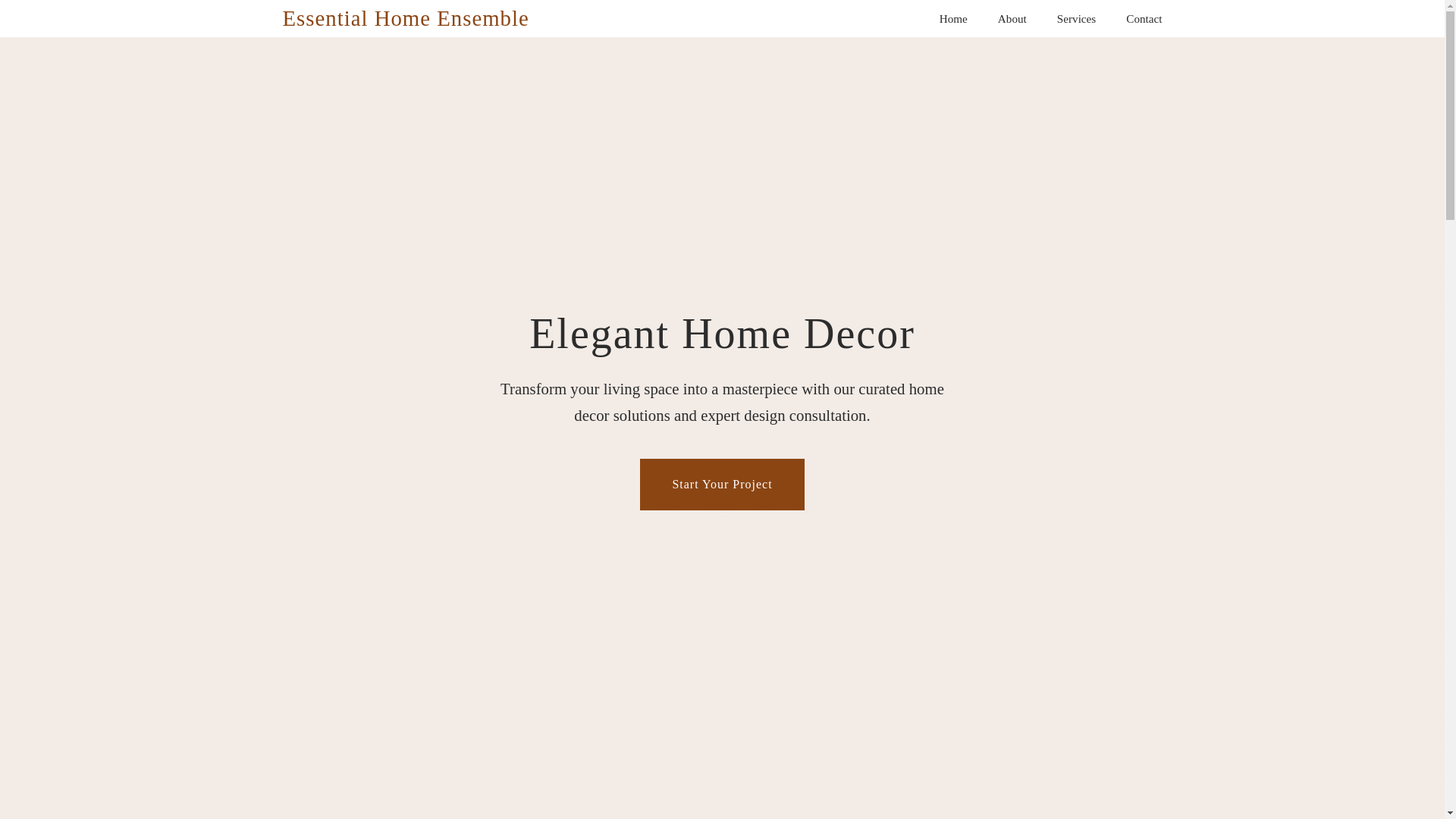website screenshot of https://essentialhomeensemble.digital/