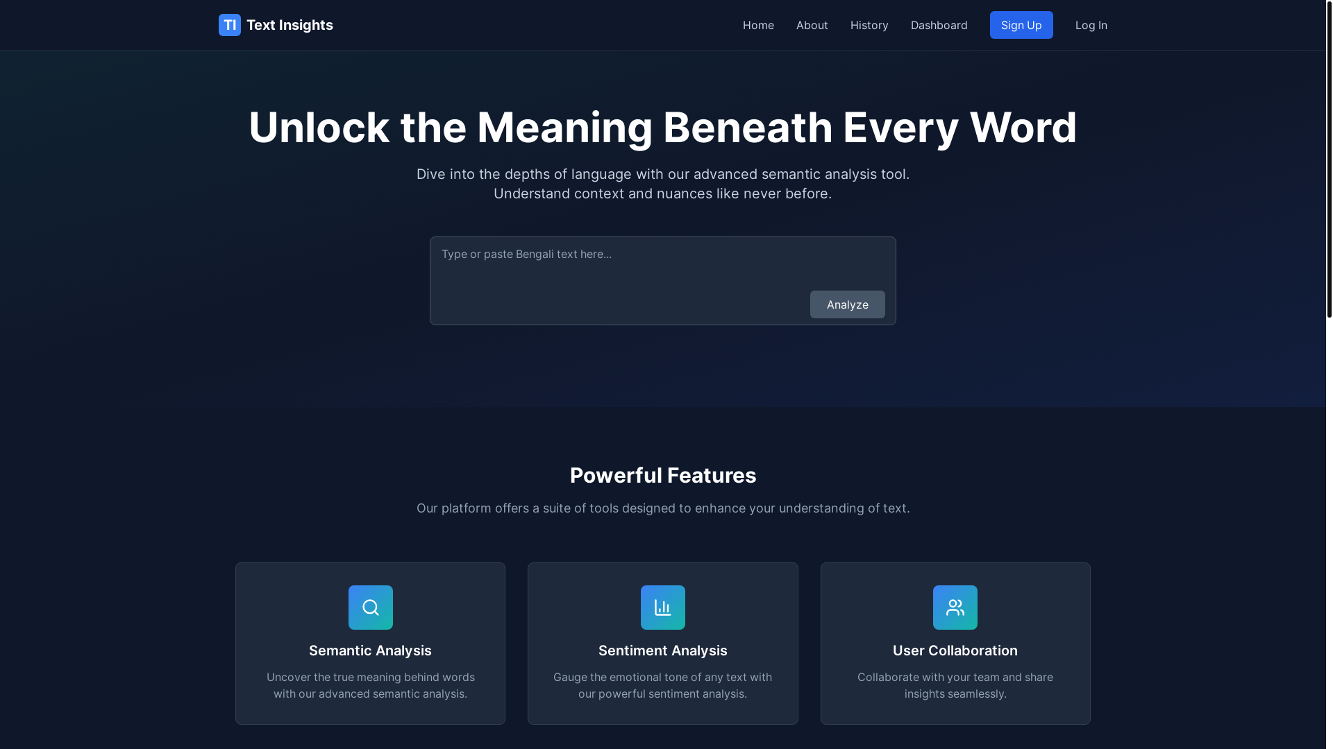 website screenshot of https://bangla-nlp.pages.dev/