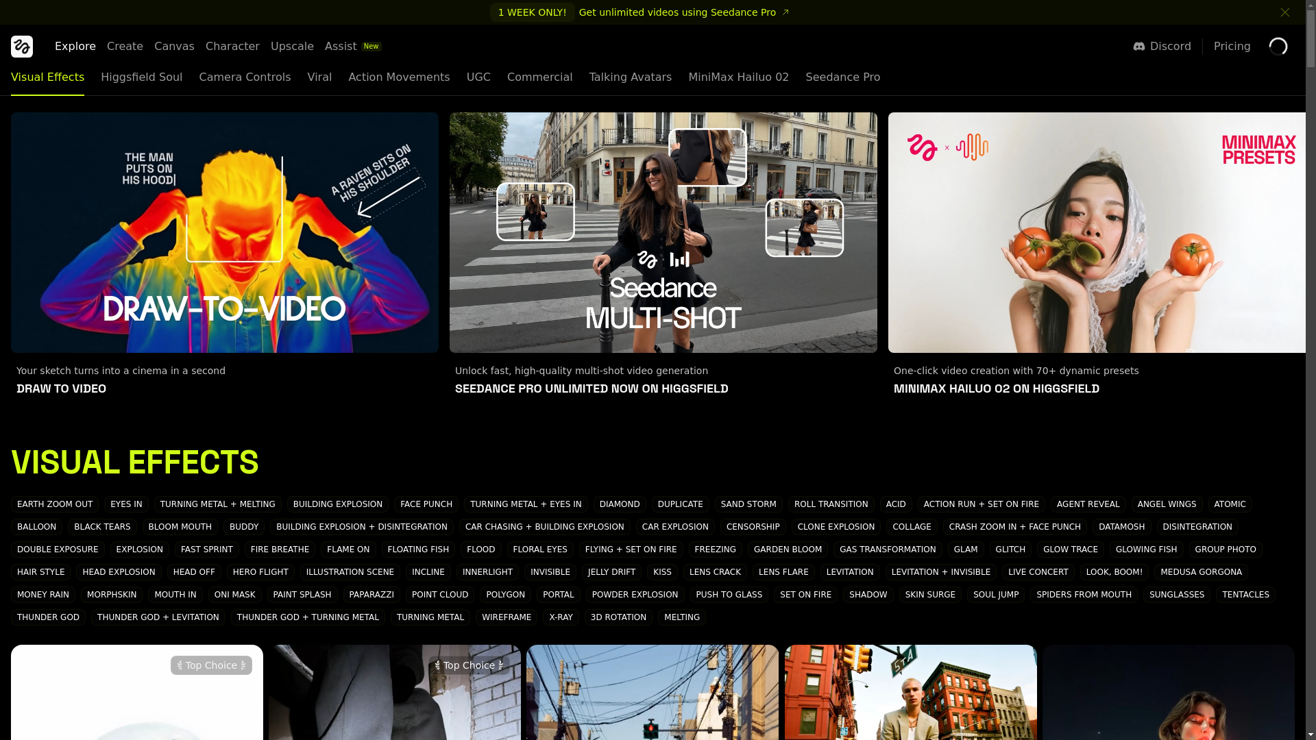 website screenshot of https://higgsfieldmedia.com/