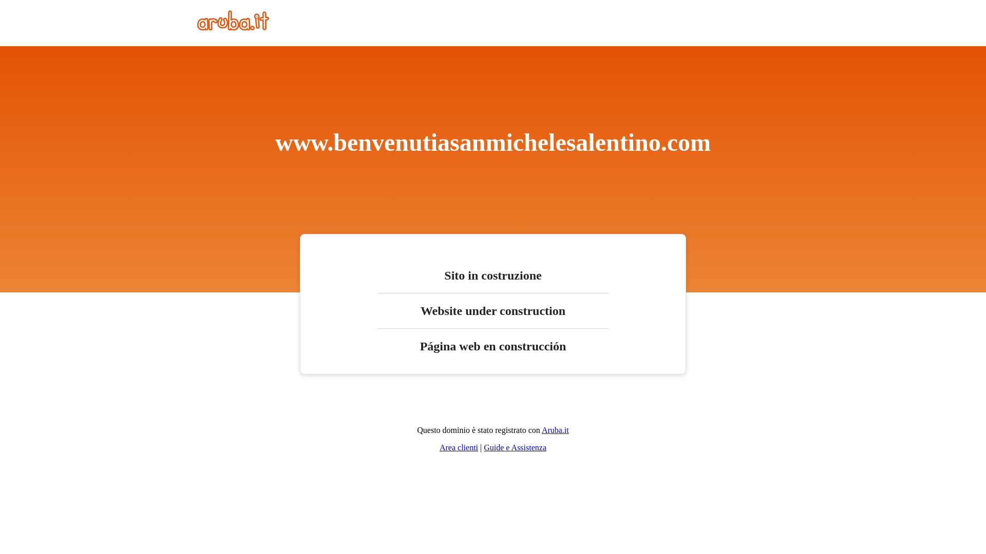 website screenshot of https://benvenutiasanmichelesalentino.com/