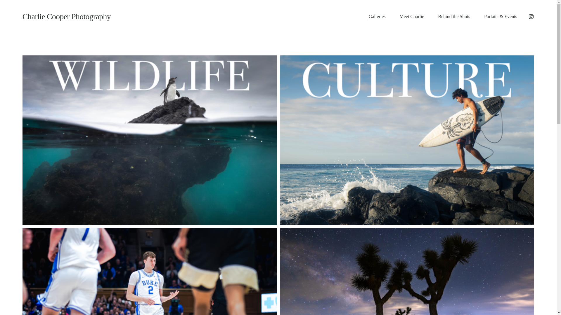 website screenshot of https://charliecooperphoto.com/