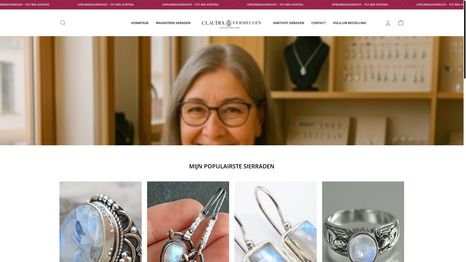 website screenshot of https://claudia-vermeulenatelier.nl/