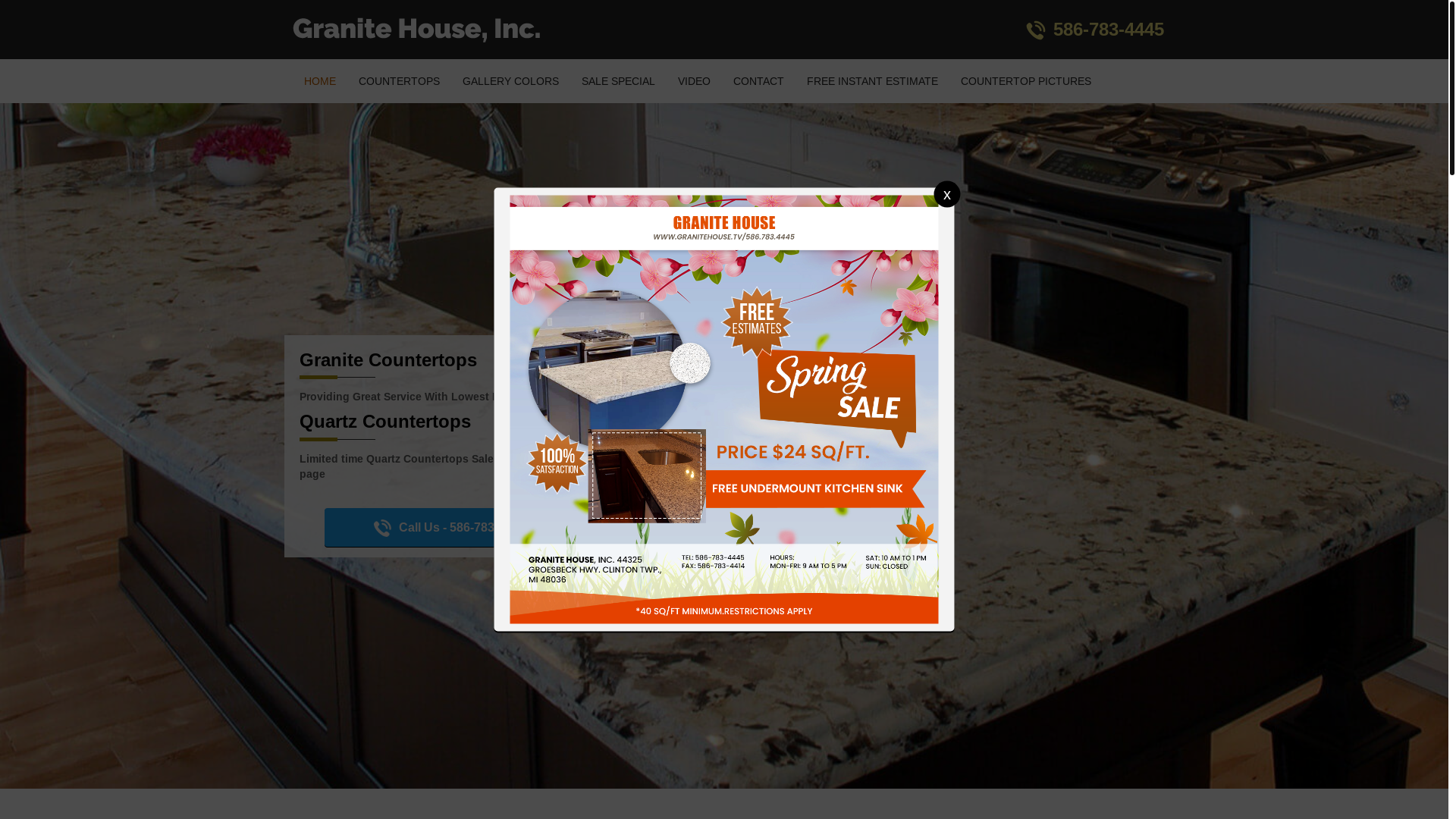 website screenshot of https://granitecountertopsstclairshores.com/