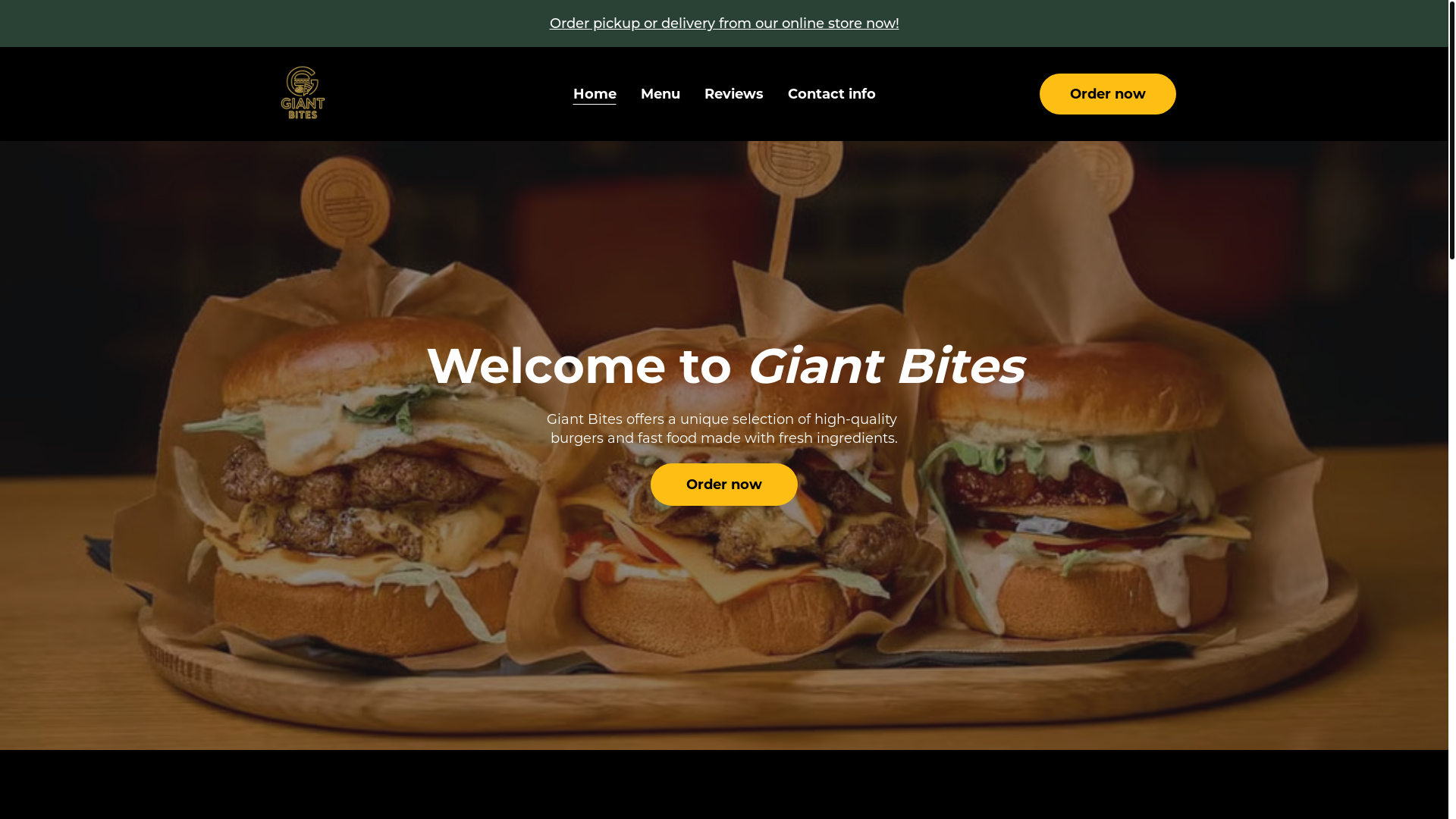 website screenshot of https://giantbites.fi/