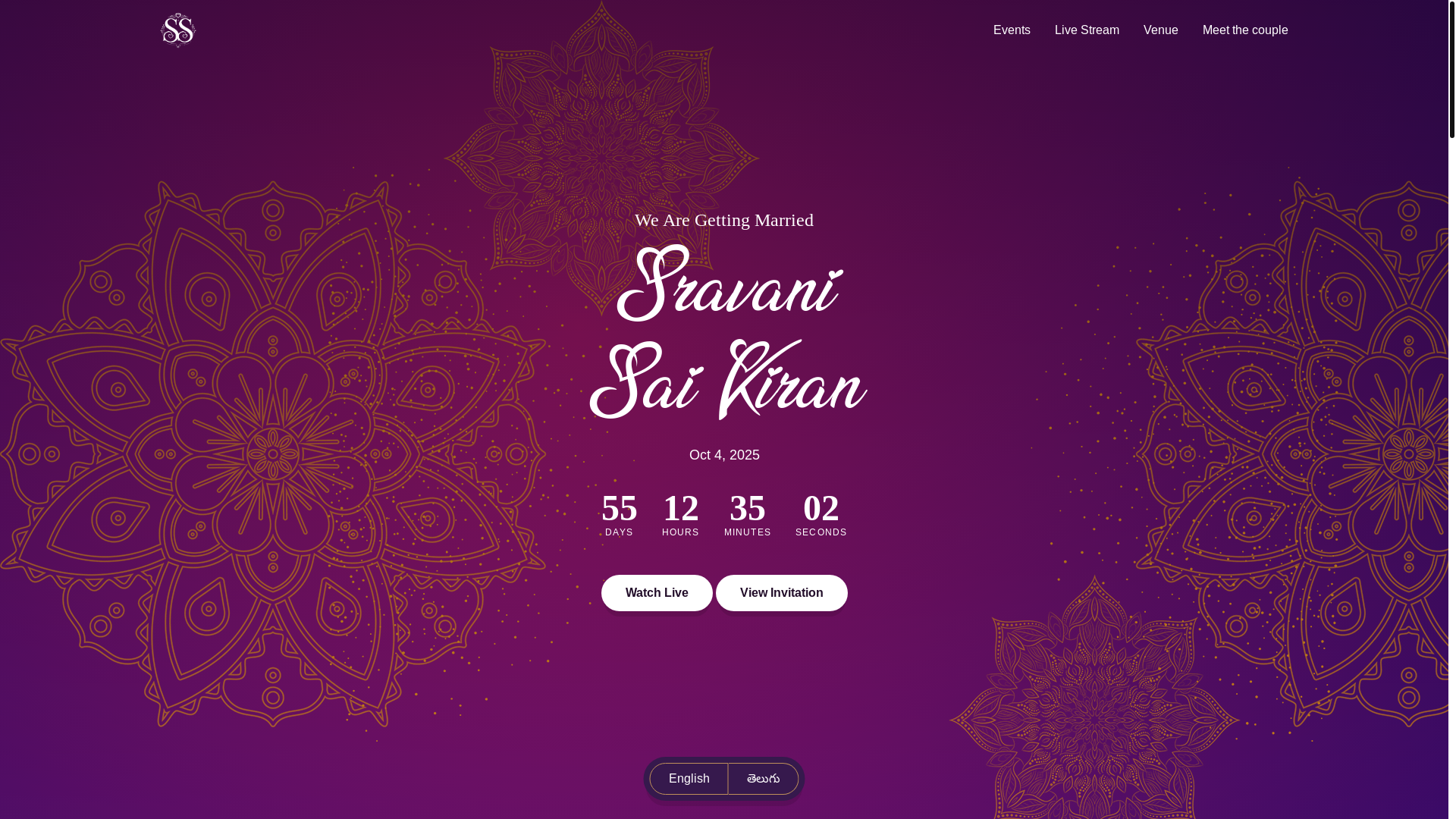 website screenshot of https://sravanisaikiran.com/