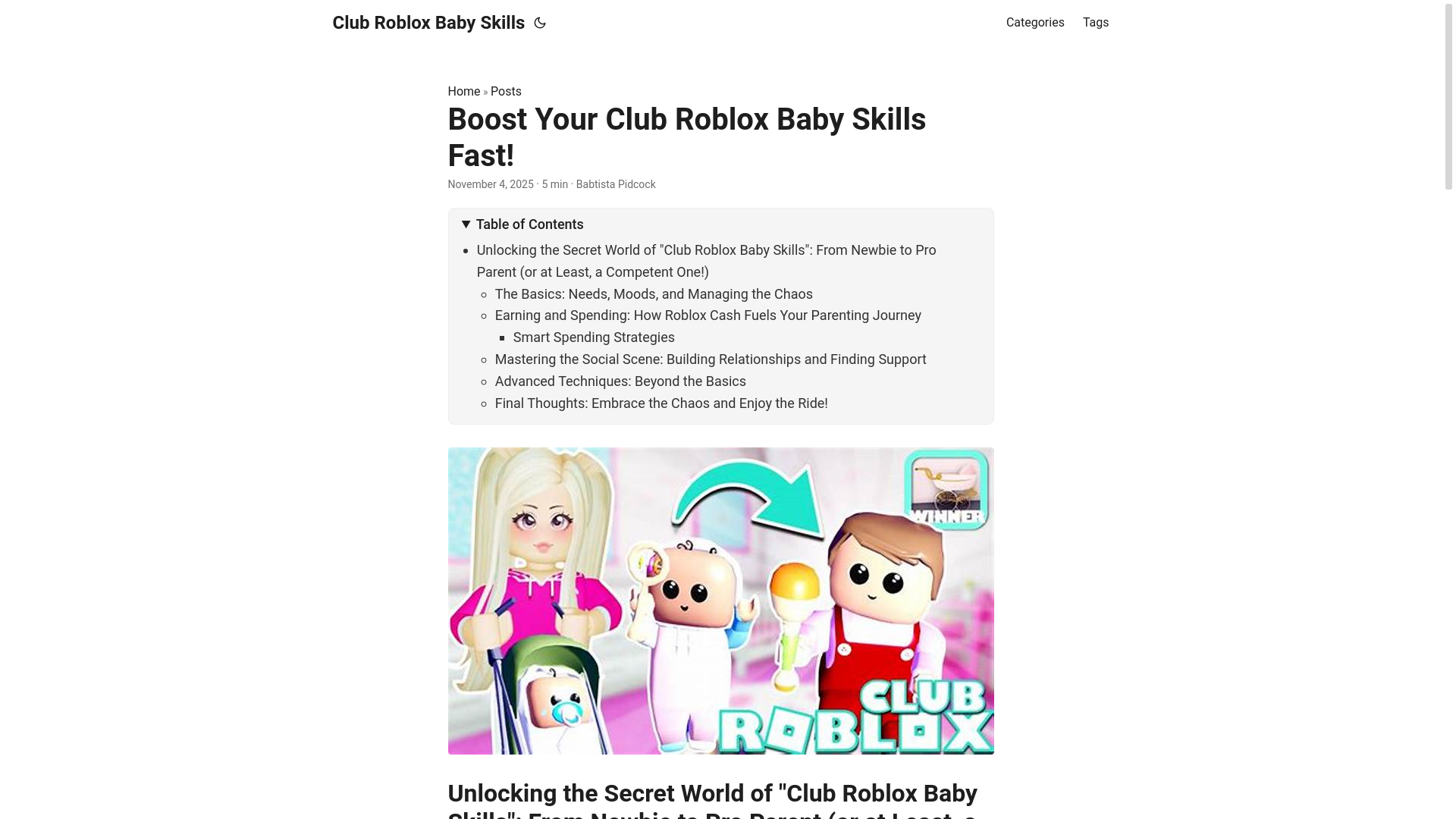 website screenshot of https://club-roblox-baby-skills.pages.dev/