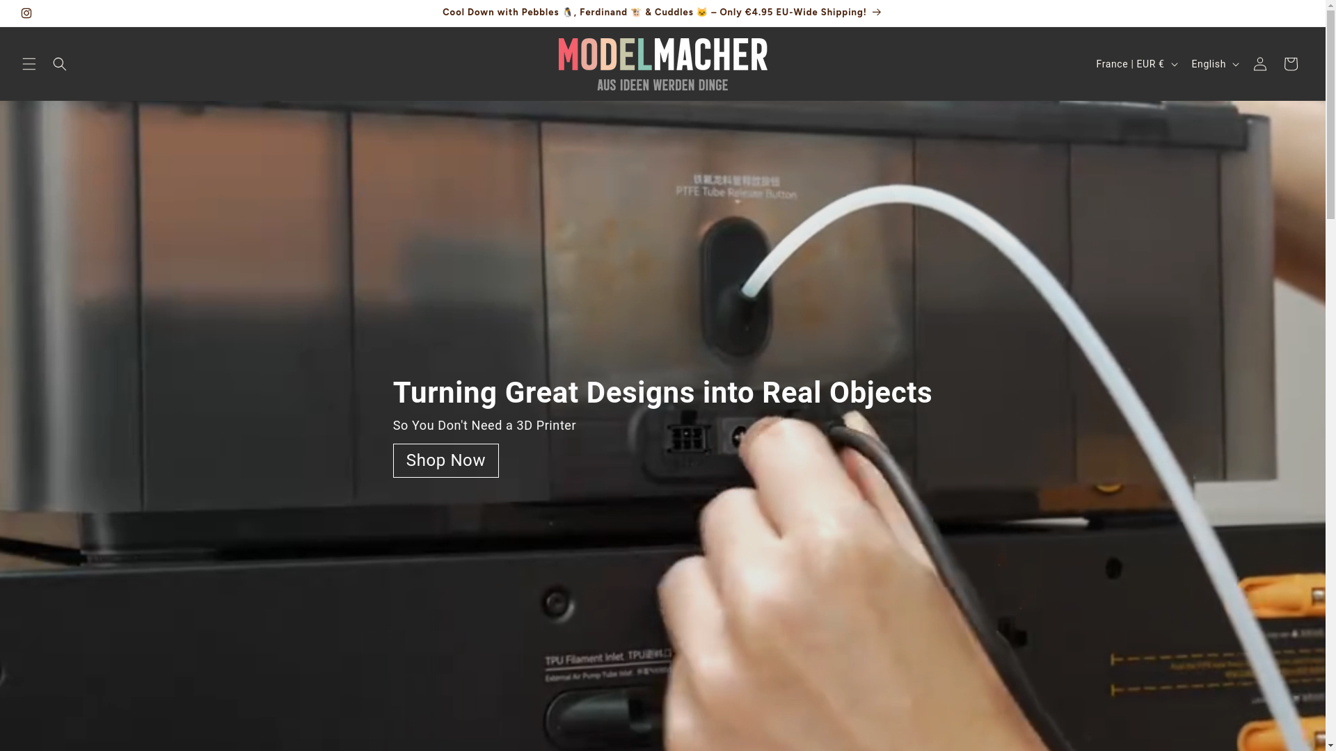 website screenshot of https://modelmacher3d.de/