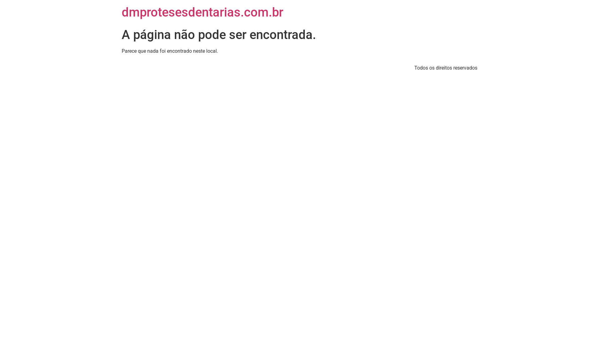 website screenshot of https://dmprotesesdentarias.com.br/