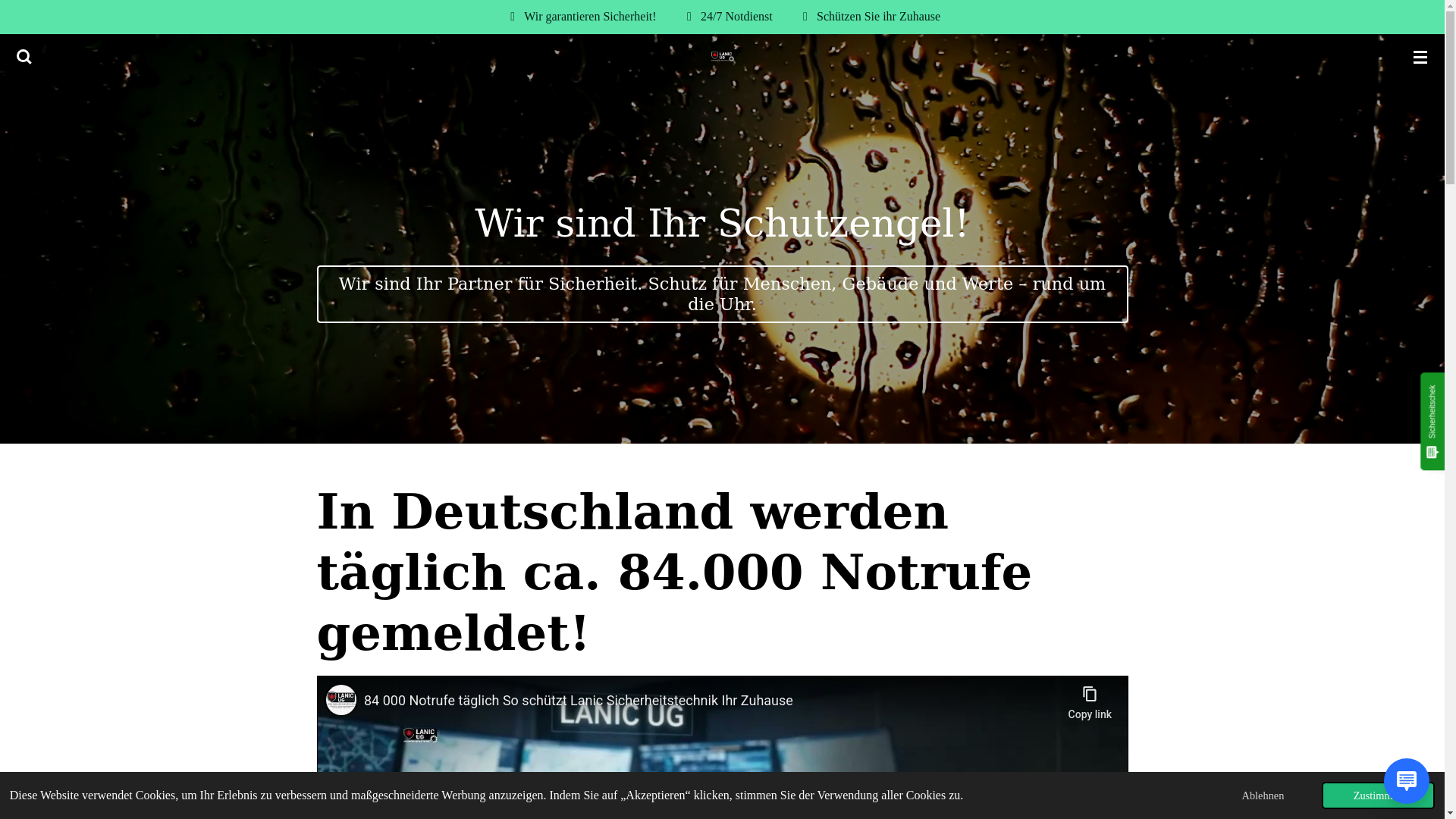 website screenshot of https://sicherheitstechniklanic.de/
