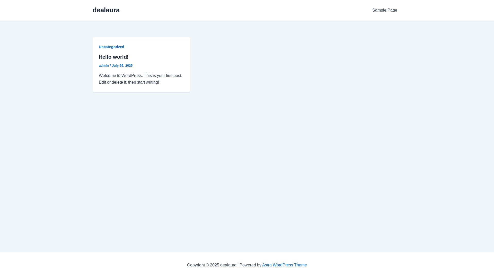 website screenshot of https://dealaura.store/