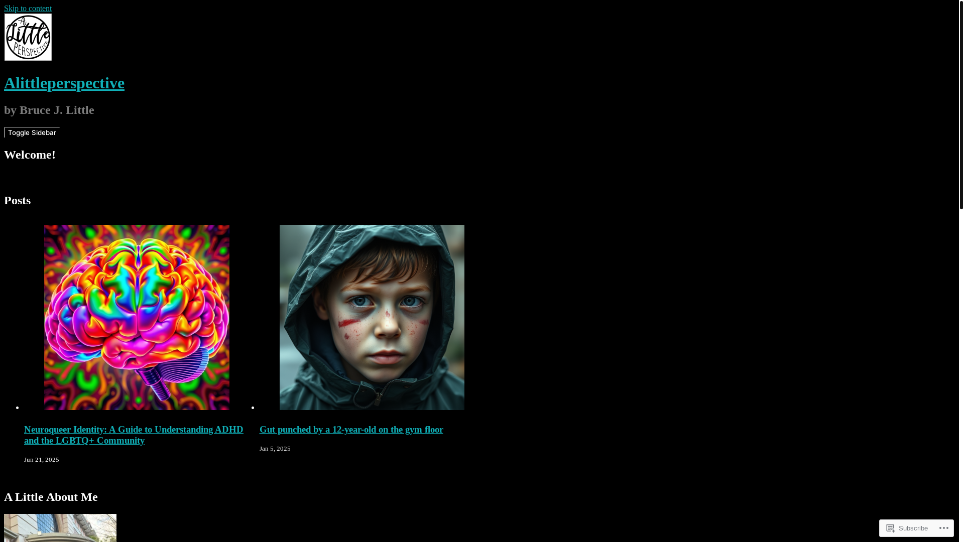 website screenshot of https://alittleperspective.blog/
