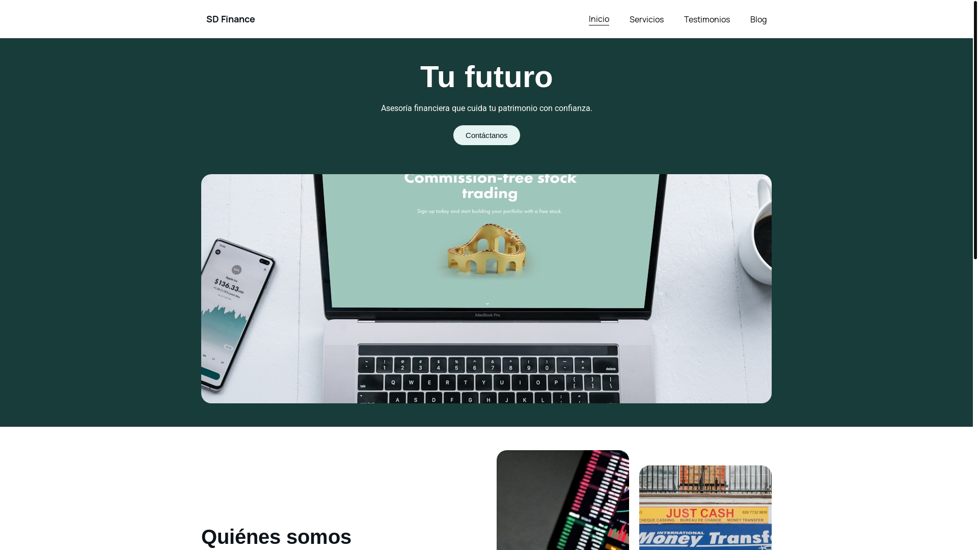 website screenshot of https://sdfinance.es/