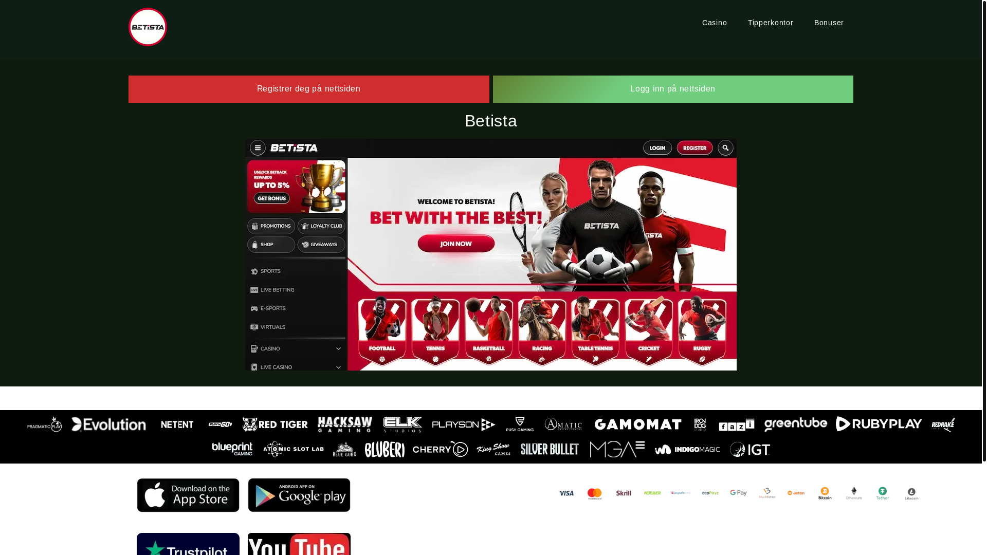 website screenshot of https://betista-norway.net/