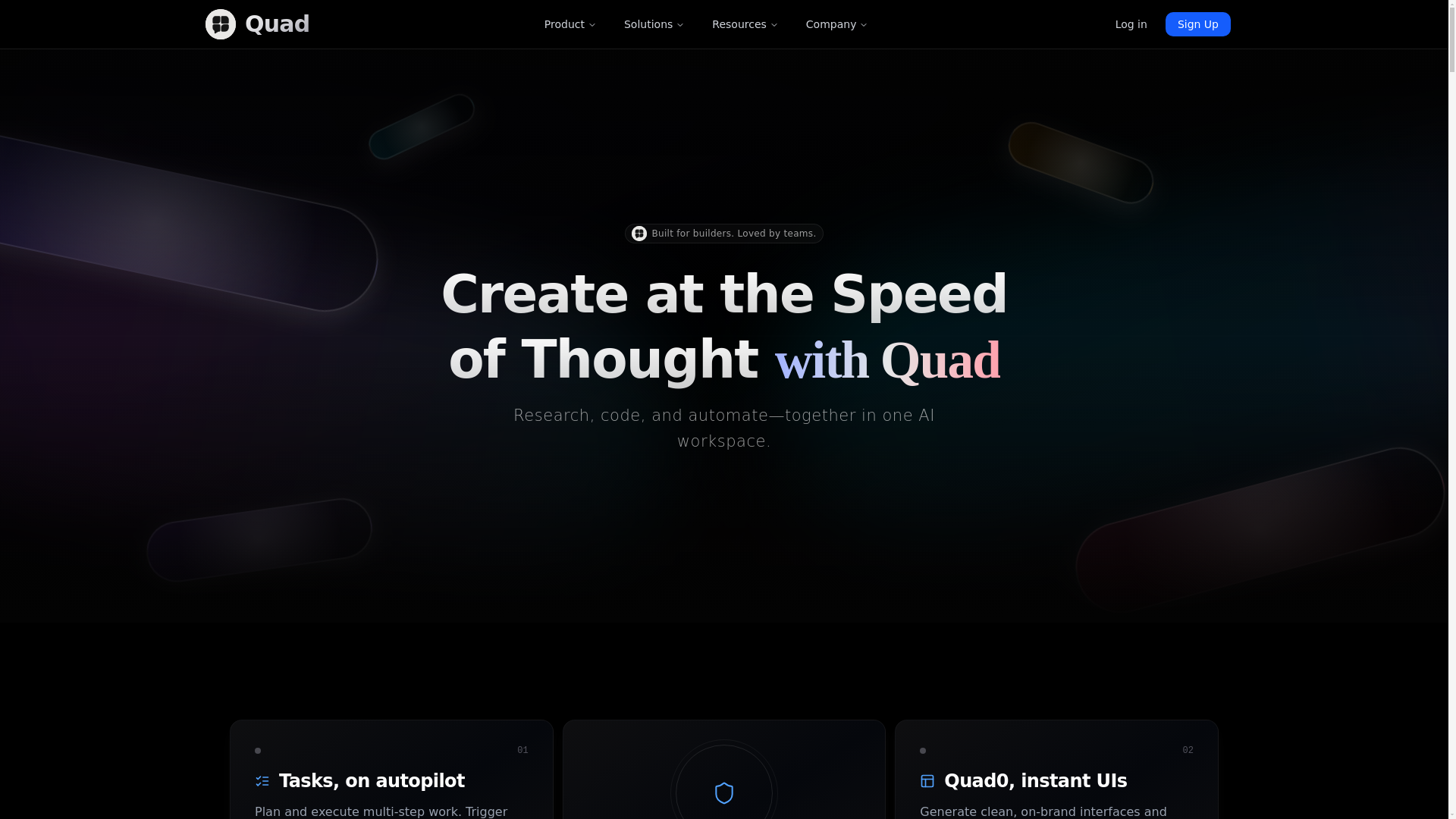 website screenshot of https://qchat-4rz.pages.dev/
