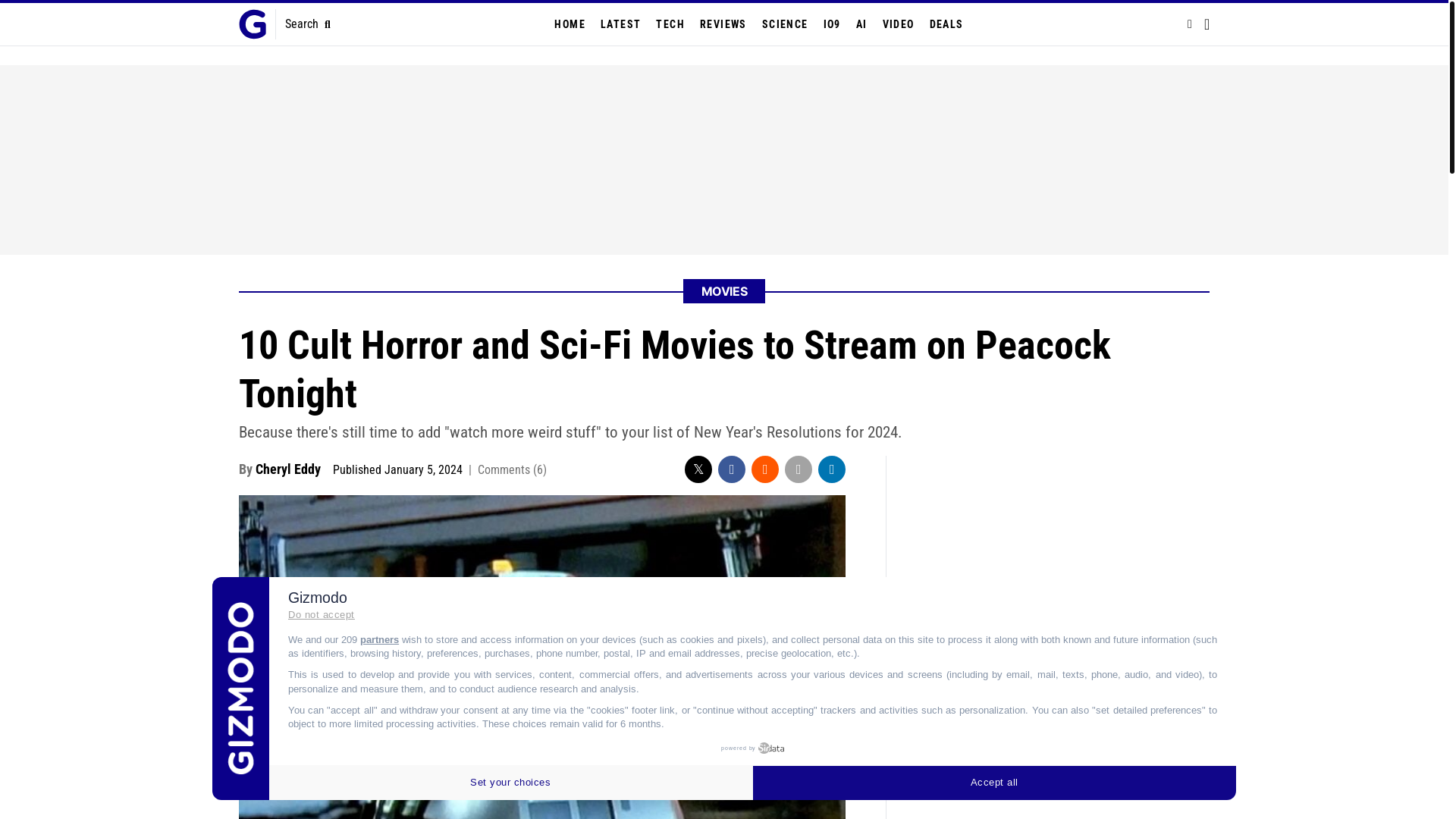 website screenshot of https://gizmodo.com/10-cult-horror-sci-fi-movies-stream-on-peacock-tonight-1851144695