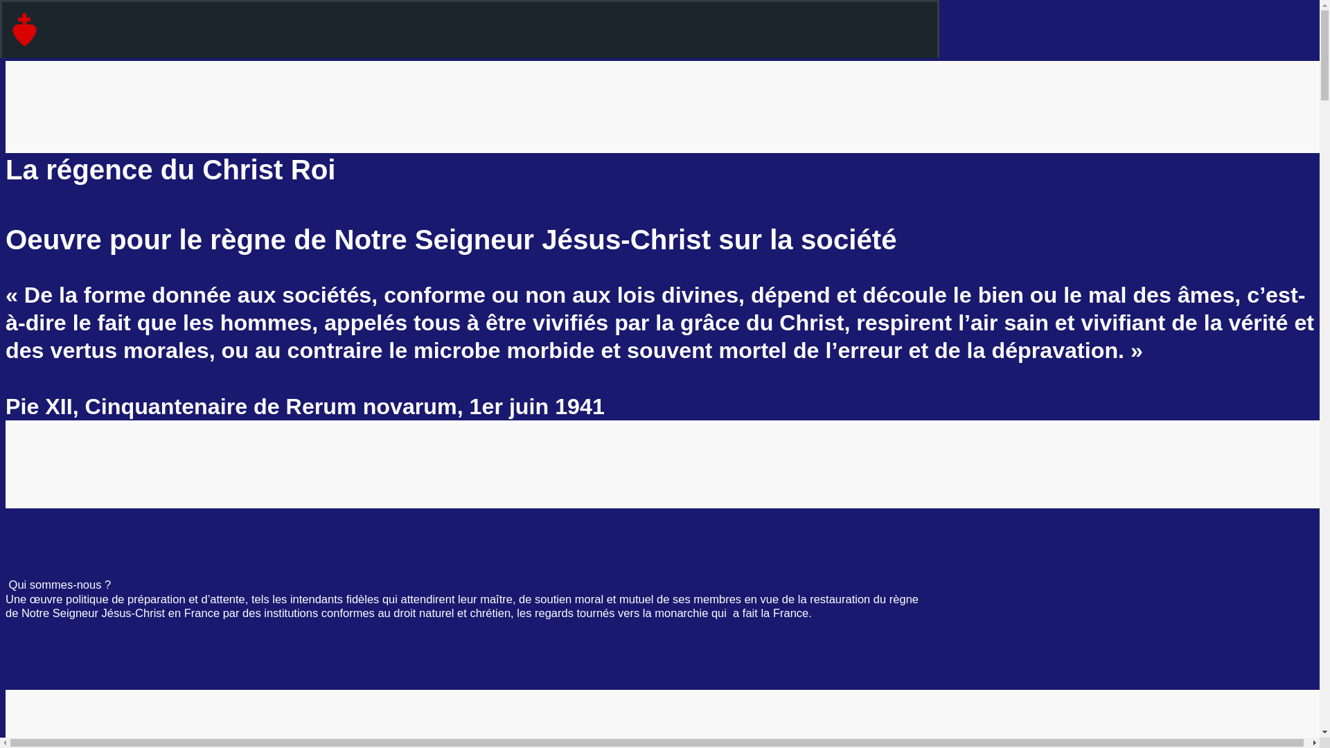 website screenshot of https://regence-christ-roi.fr/