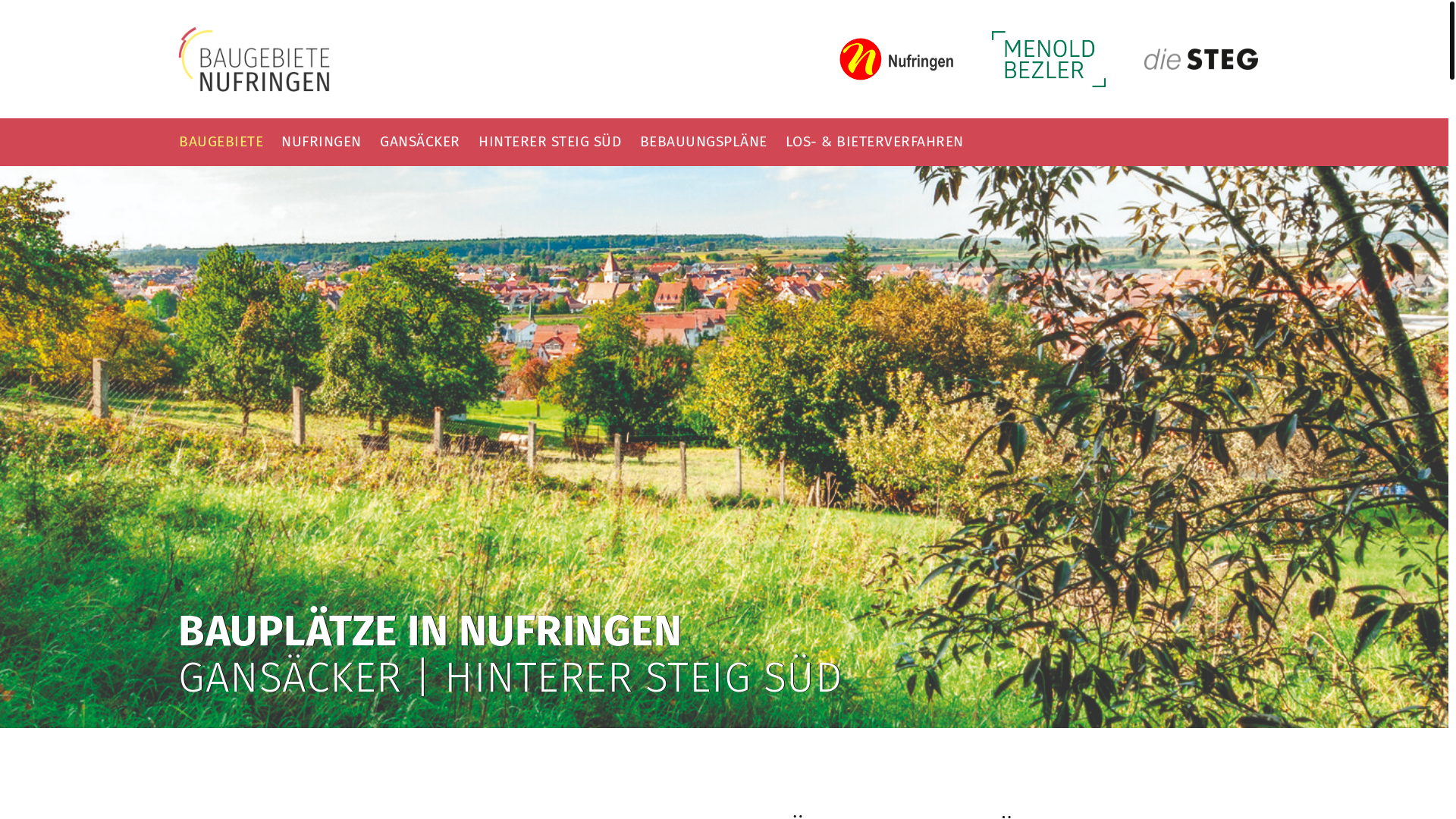 website screenshot of https://baugebiete-nufringen.de/