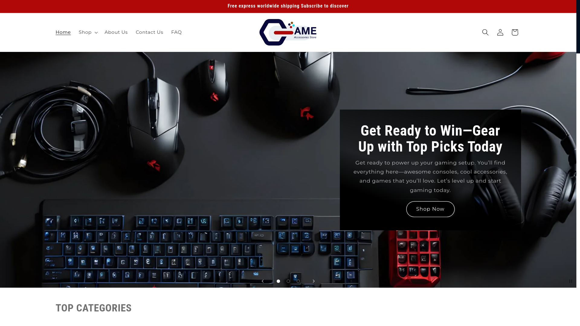 website screenshot of https://wickedgamingusa.com/
