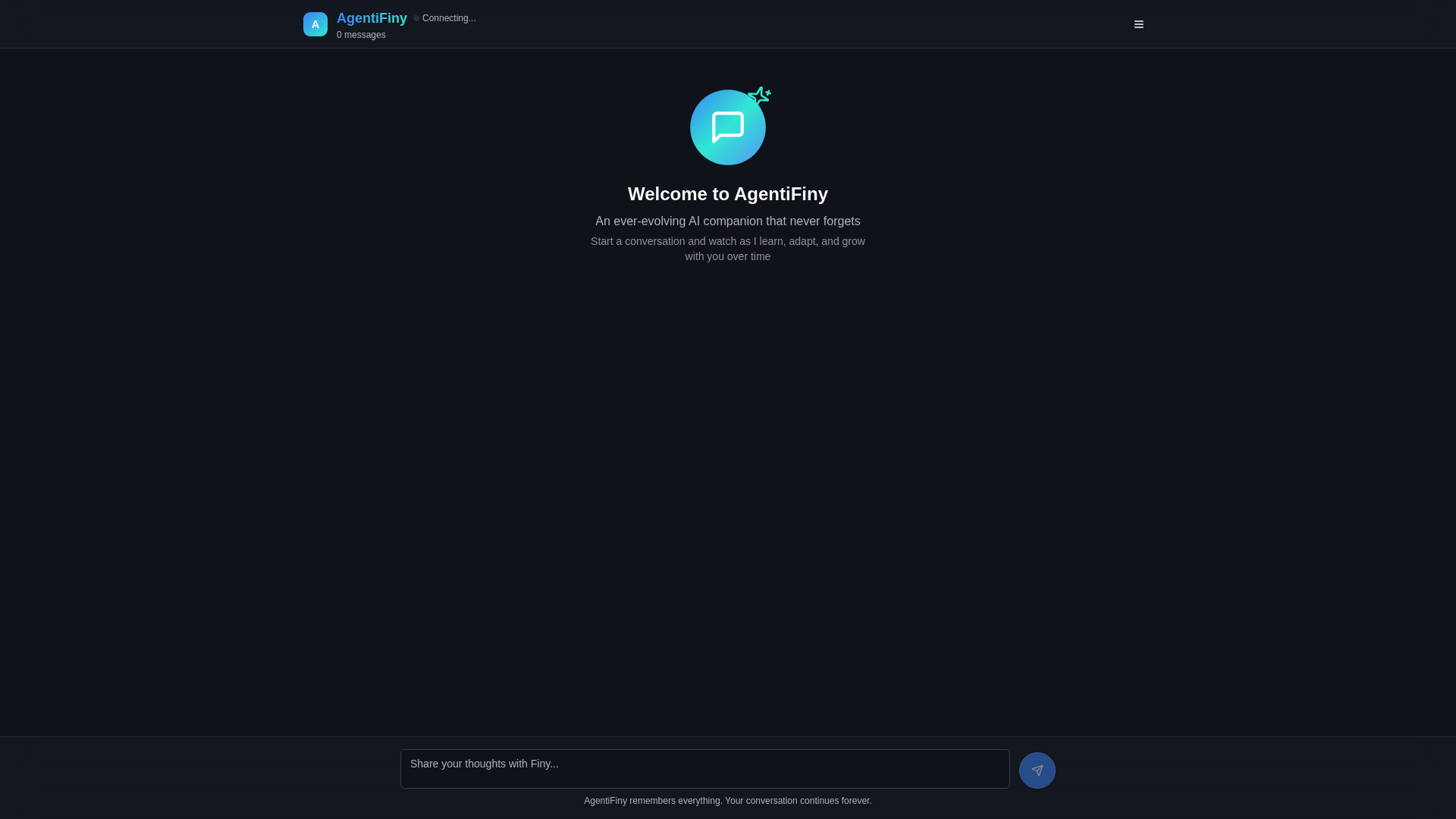 website screenshot of https://agentifiny.app/