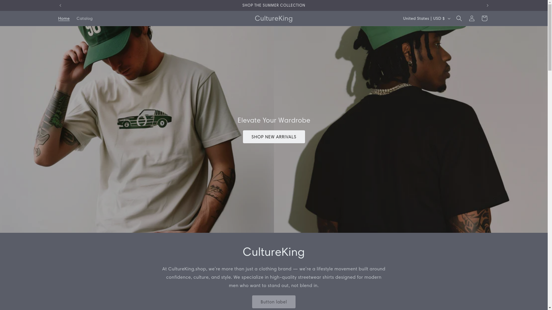 website screenshot of https://cultureking.store/