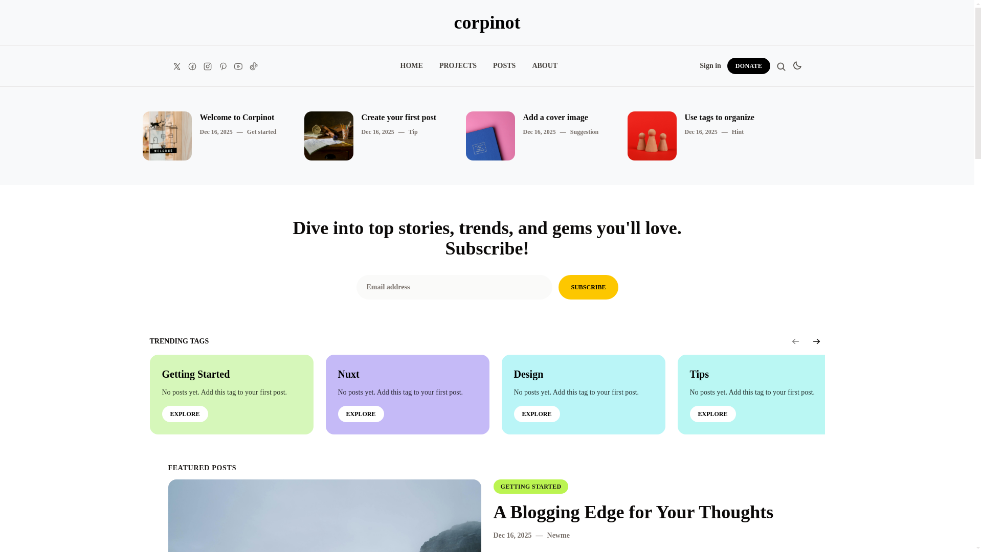 website screenshot of https://corpinot.cc/