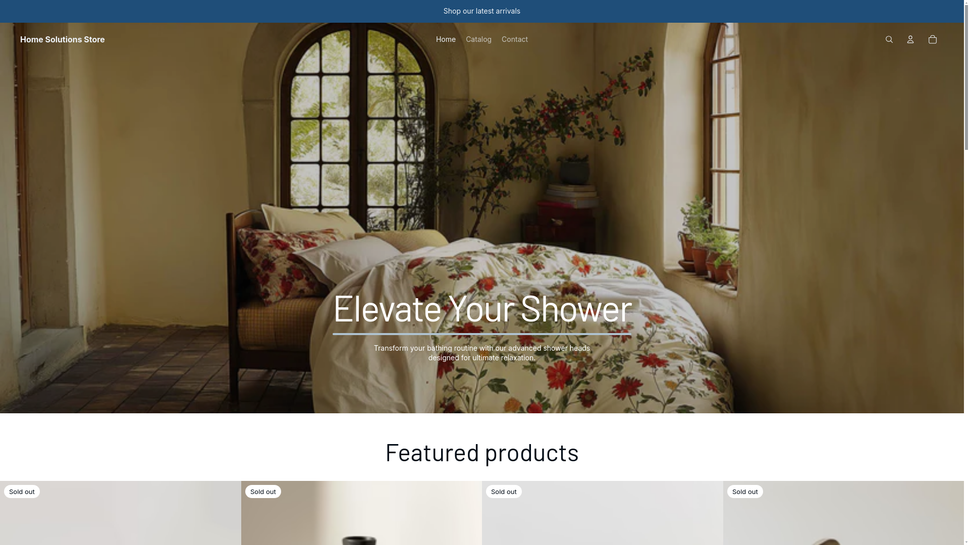 website screenshot of https://myhomesolution.store/