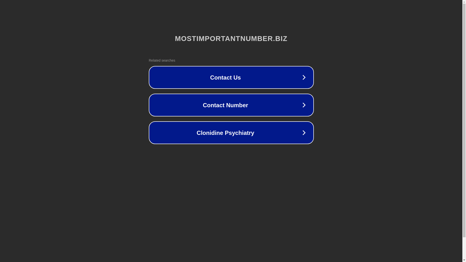 website screenshot of https://mostimportantnumber.biz/