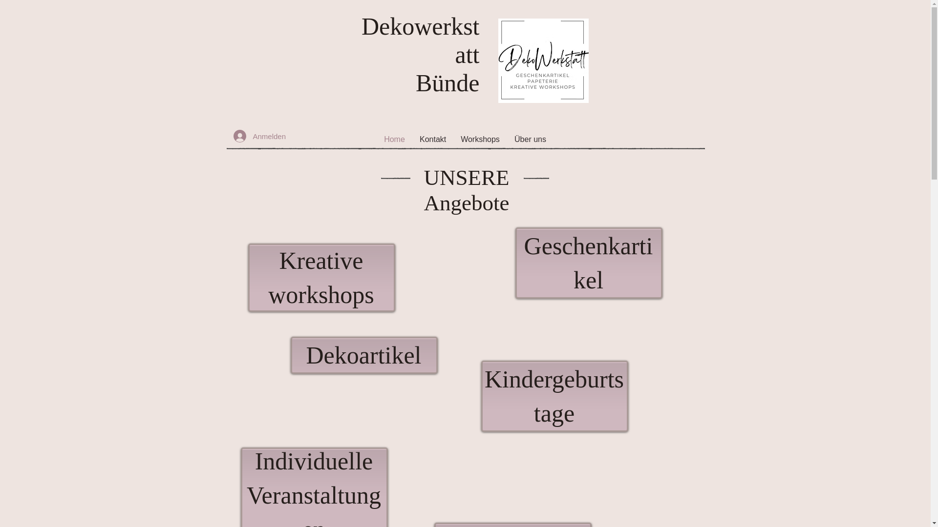 website screenshot of https://dekowerkstatt-buende.de/