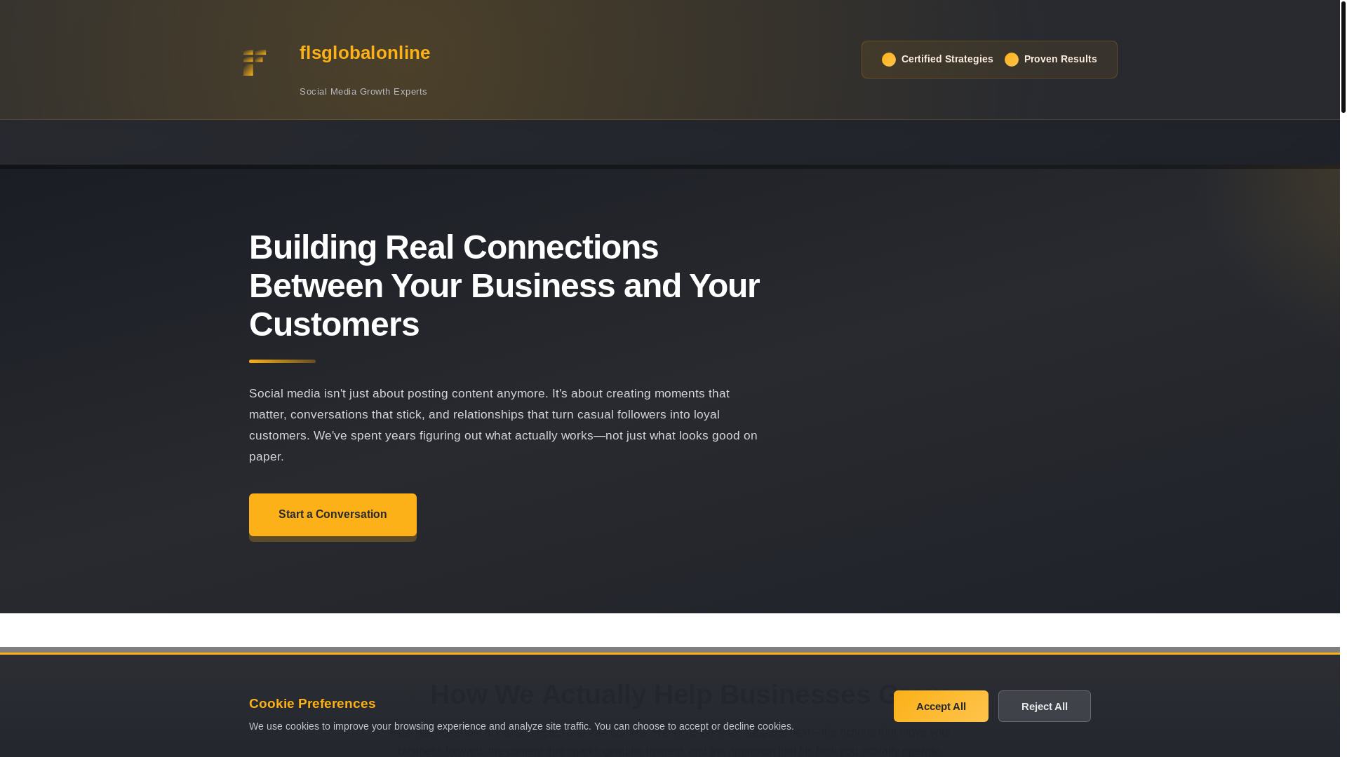 website screenshot of https://flsglobalonline.co.uk/