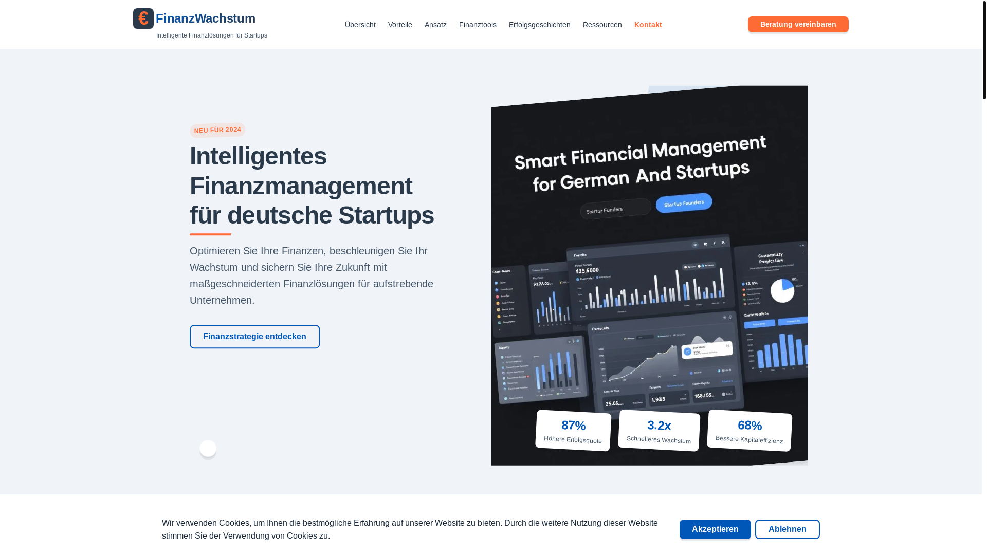 website screenshot of https://finanzwachstum-de.com/