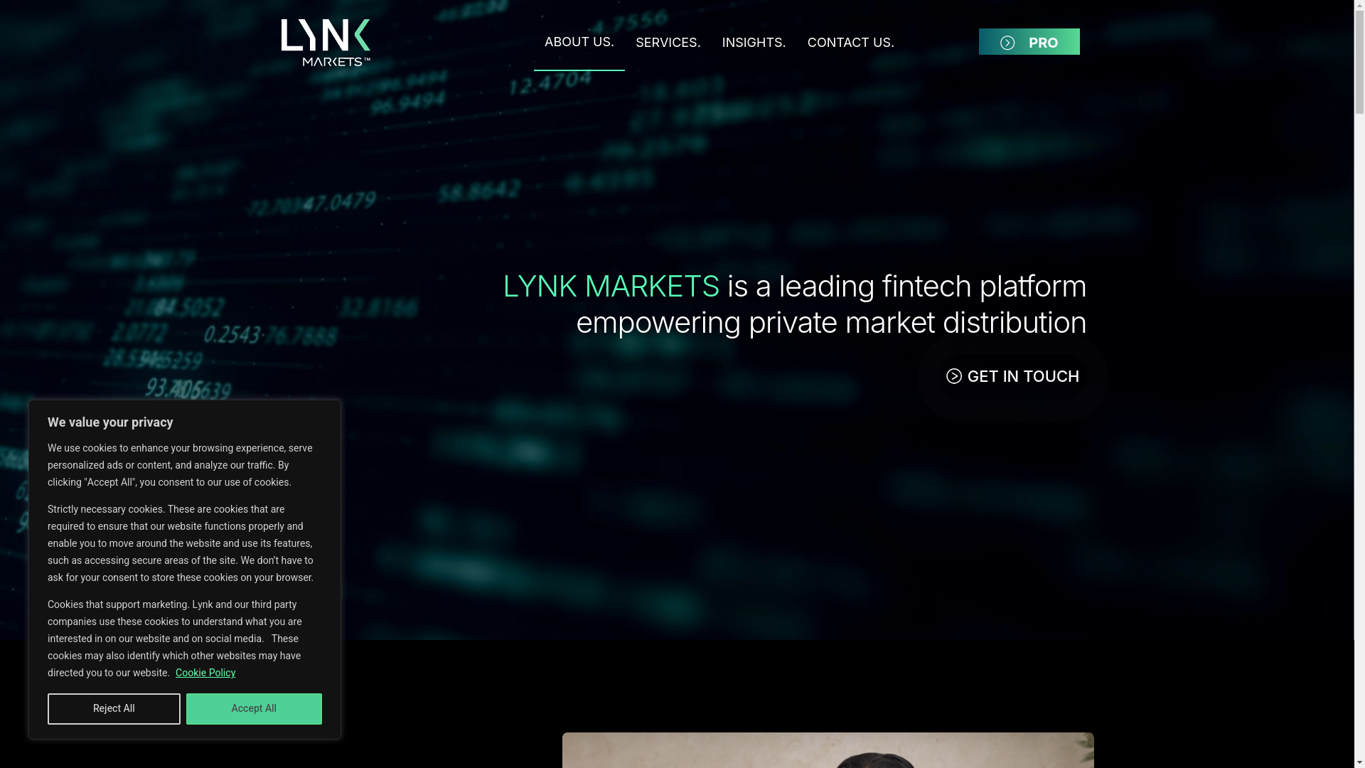 website screenshot of https://lynk-marketsconnect.com/