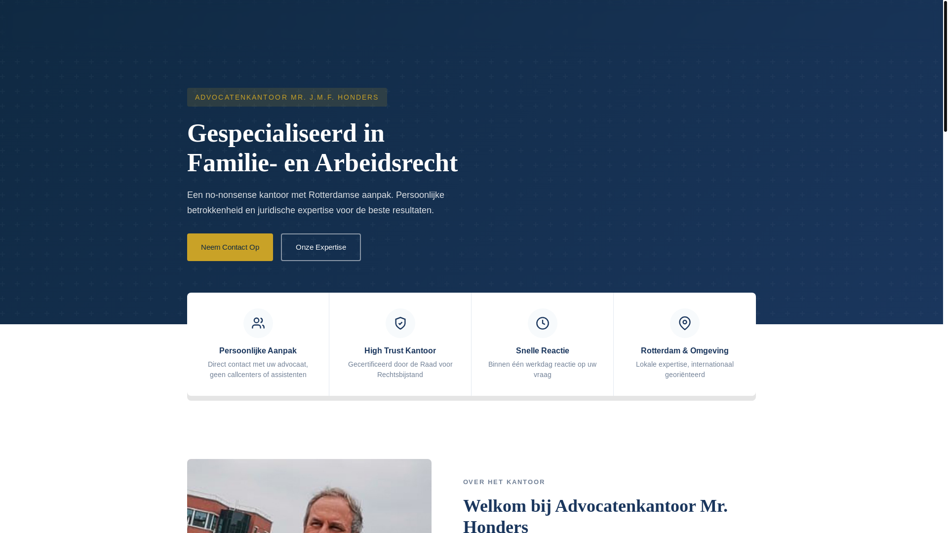 website screenshot of https://honders-advocaten.pages.dev/