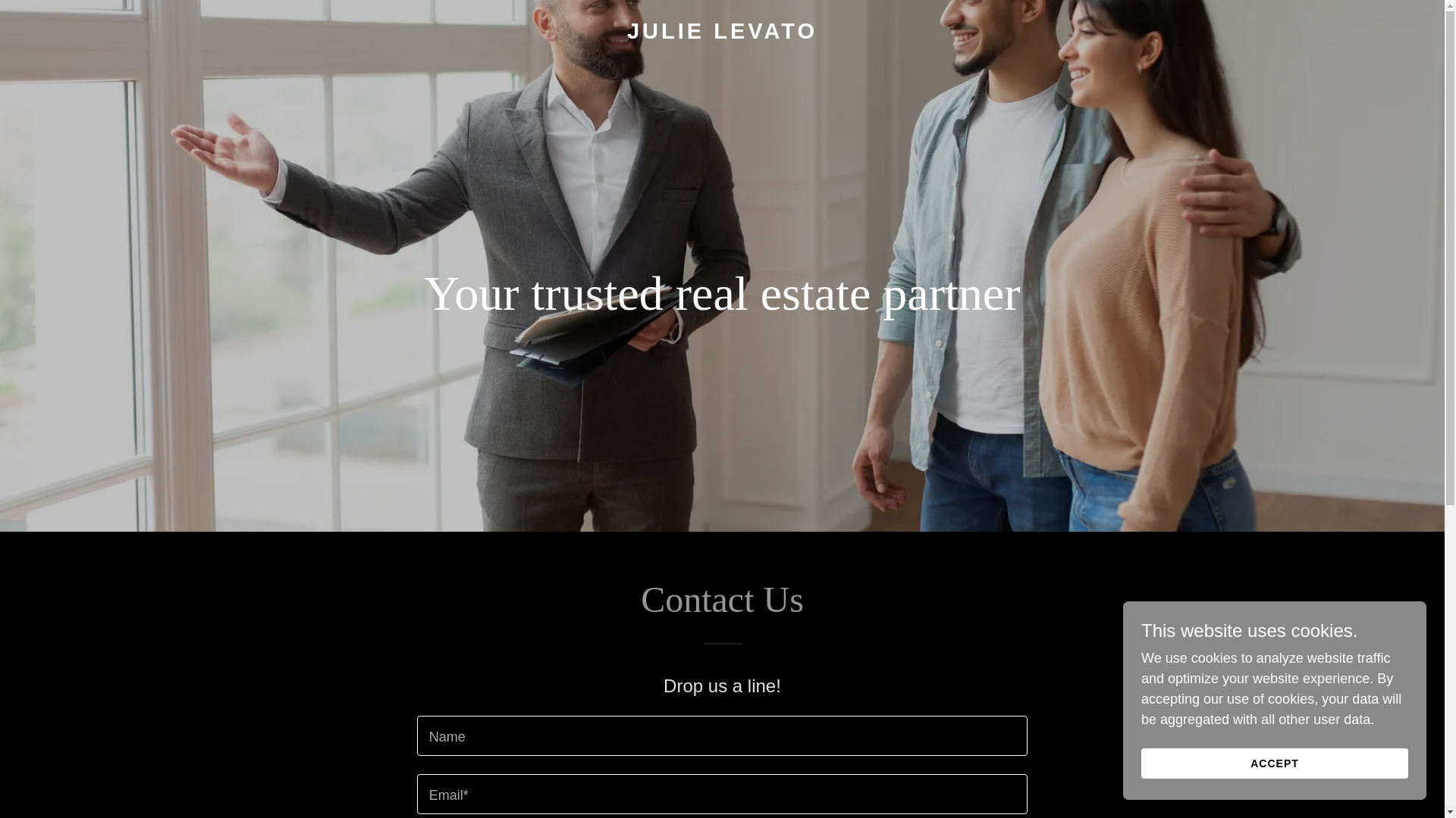 website screenshot of https://julielevato.com/
