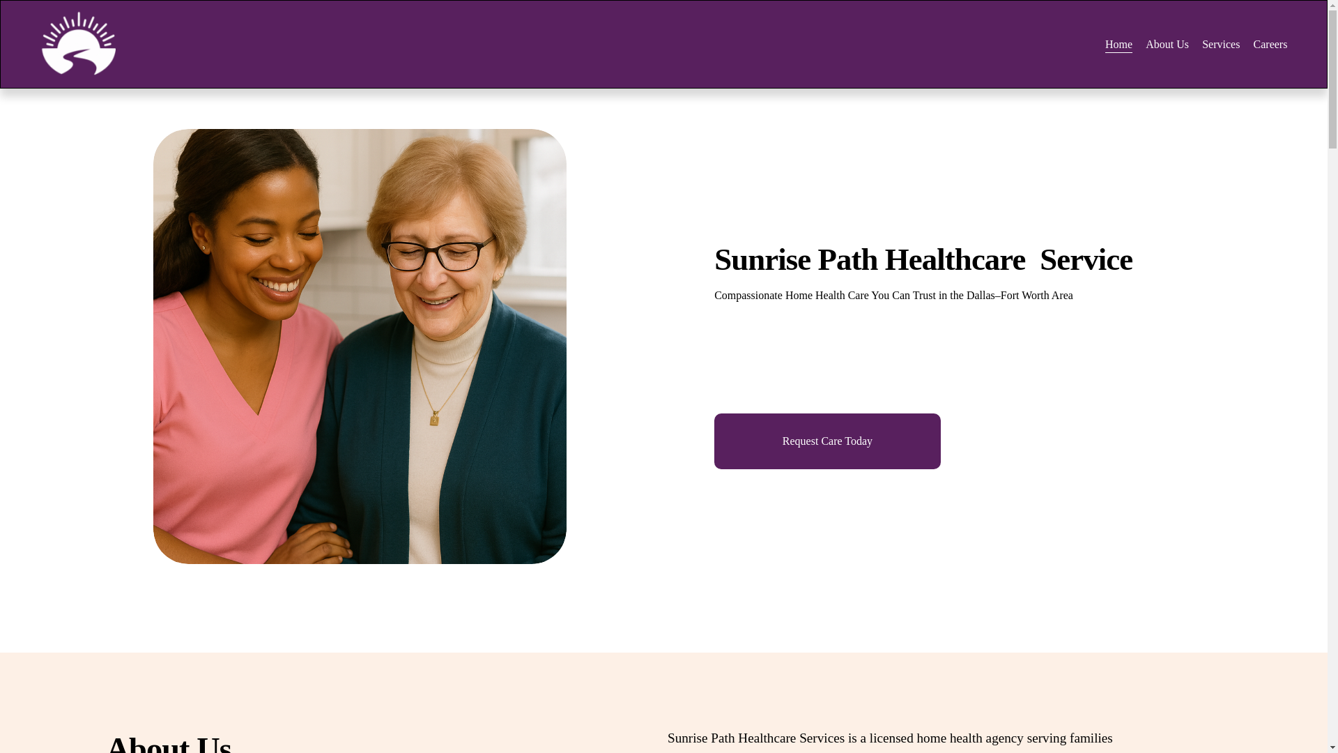 website screenshot of https://sunrisepathhealtchcare.com/