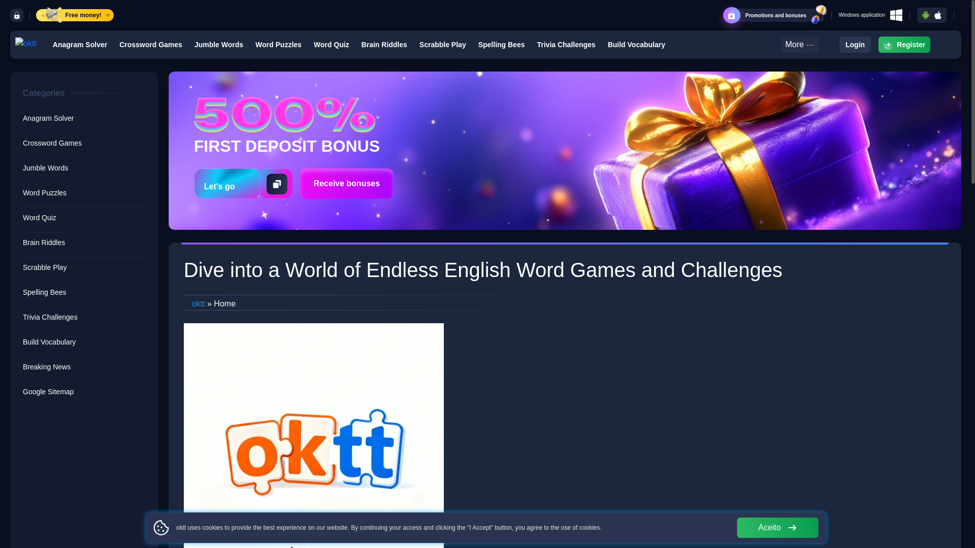 website screenshot of https://oktte.com/