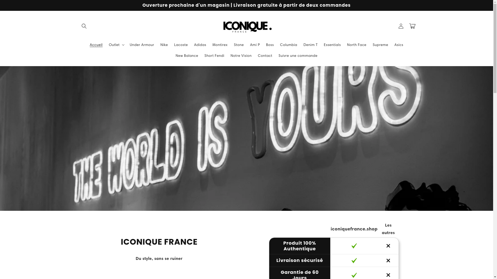 website screenshot of https://vente-outlet.shop/
