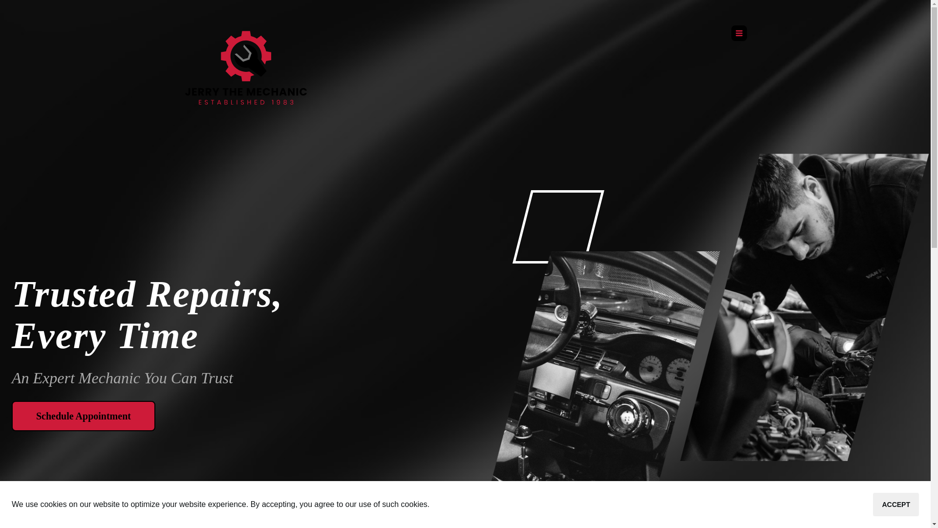 website screenshot of https://jerrythemechanic.com/