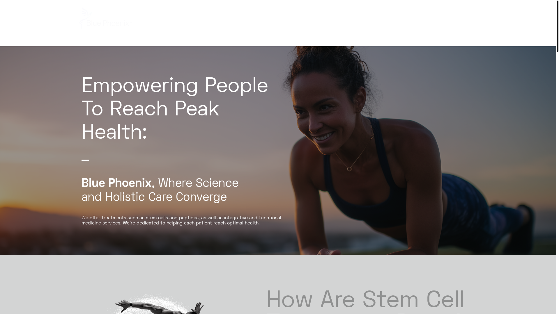 website screenshot of https://bluephoenix.health/