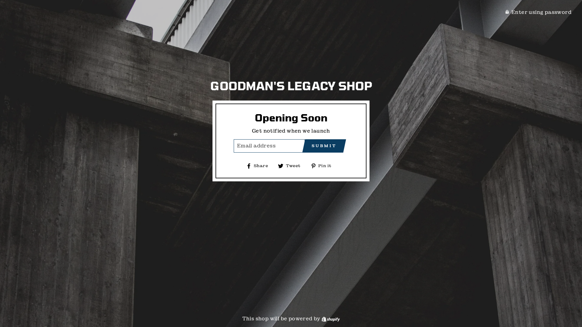 website screenshot of https://goodmanslegacyshop.com/
