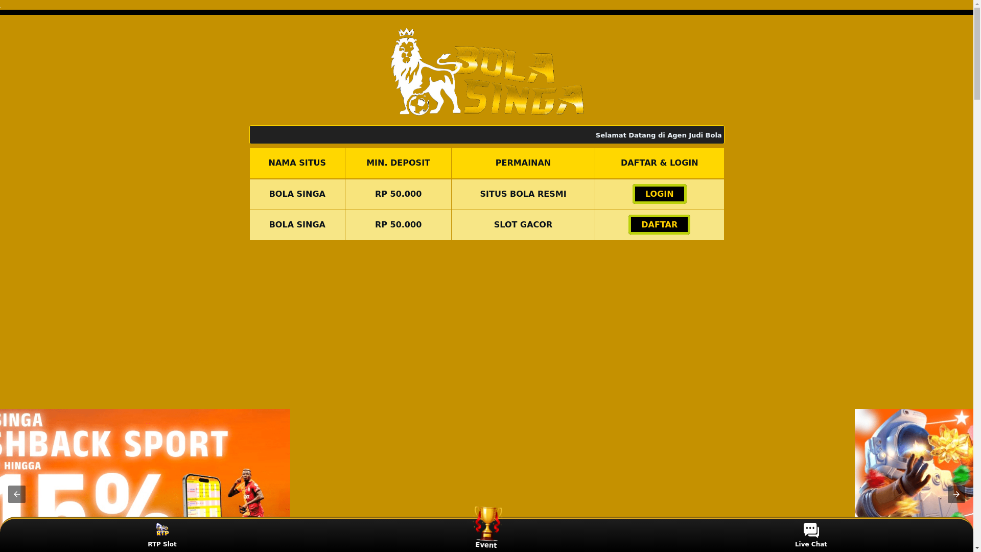 website screenshot of https://arenasingabermain.pages.dev/