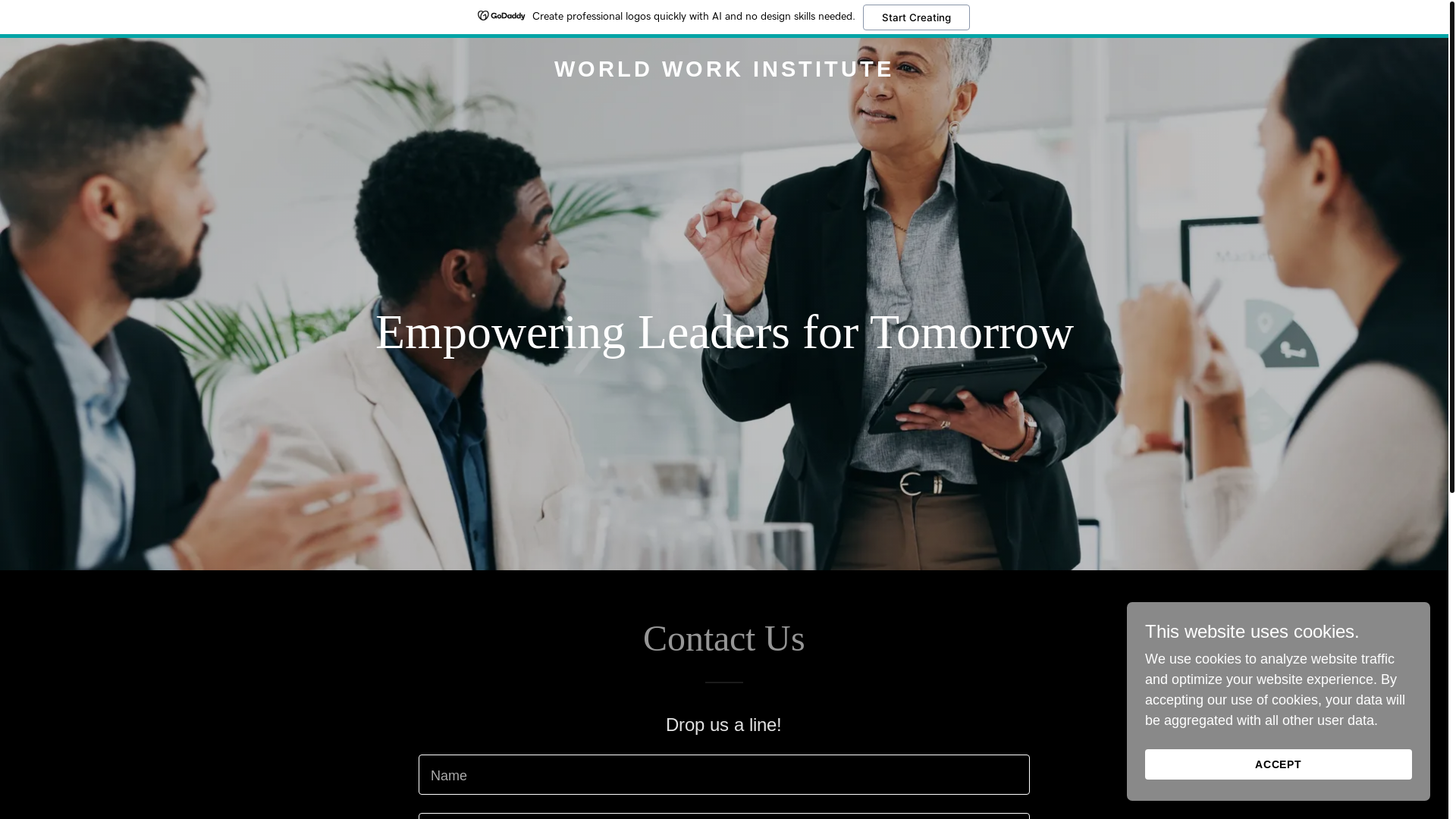 website screenshot of https://worldworkinstitute.com/